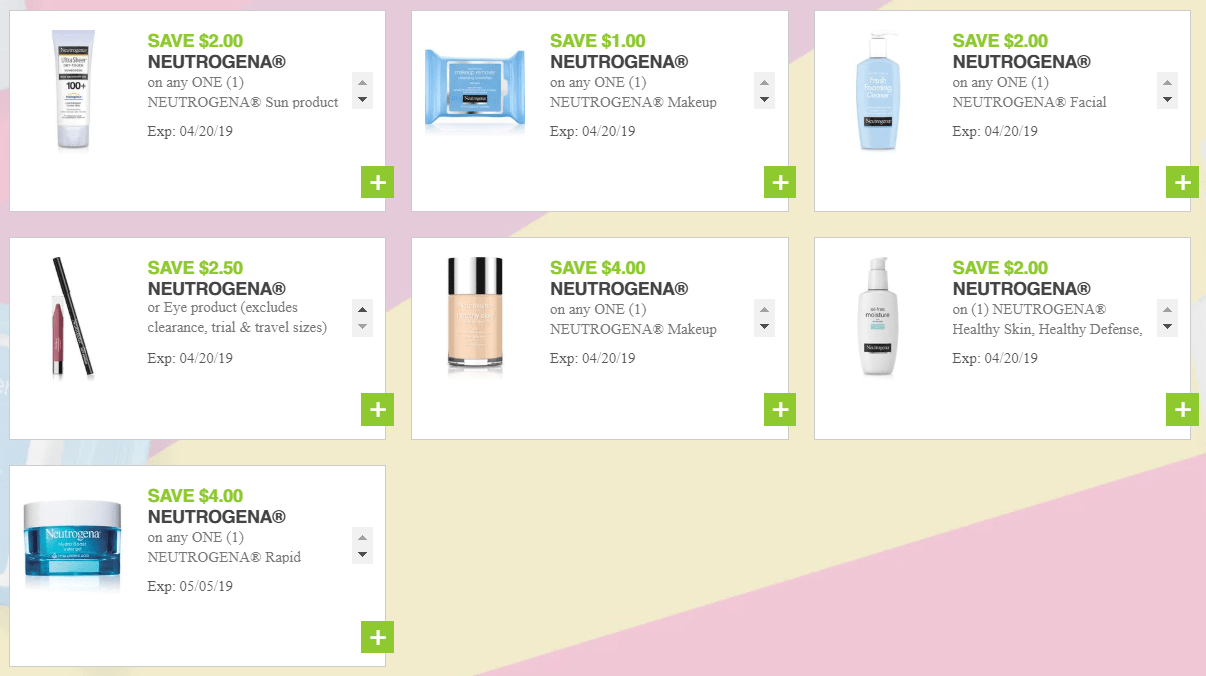 17.50 of Neutrogena printable coupons added r