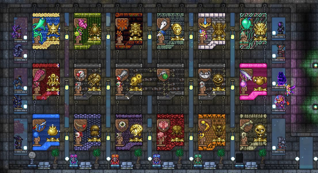 Master mode playthrough trophy room r/Terraria