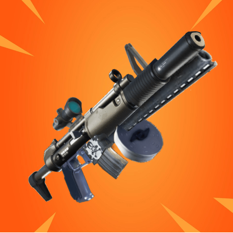 The Assault Thermal Drum Supressed Double barrel Submachine Gun r