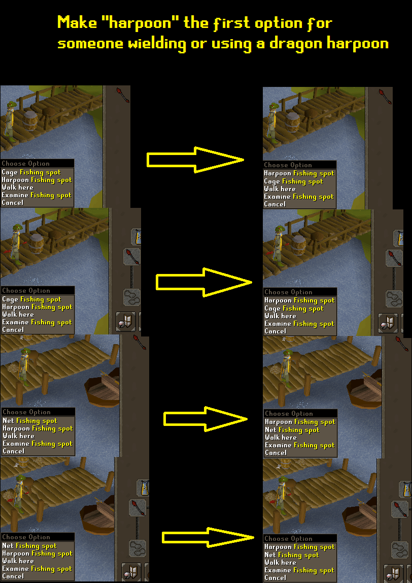 [Suggestion] Make "harpoon" the left click option when someone is