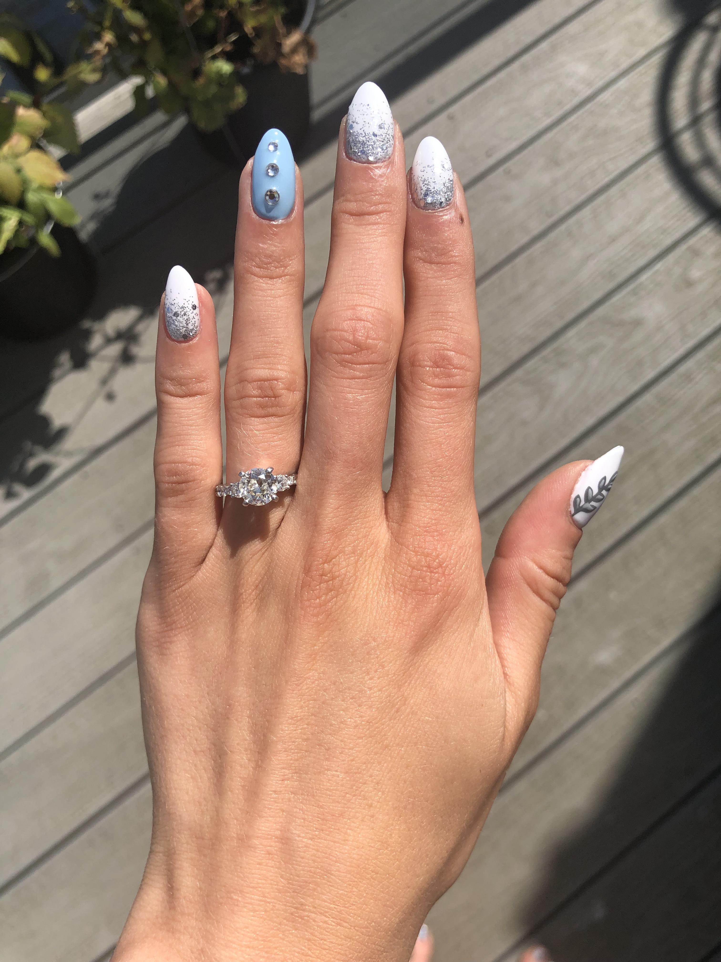 Wedding manicure!! My nail artist crushed it! weddingplanning
