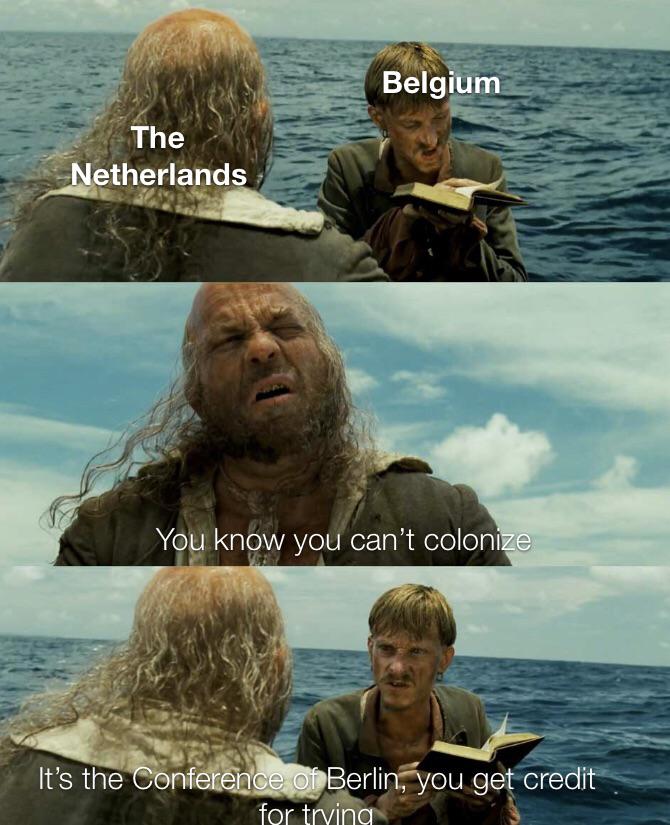 And then they were just handed the Congo Belgianmemes