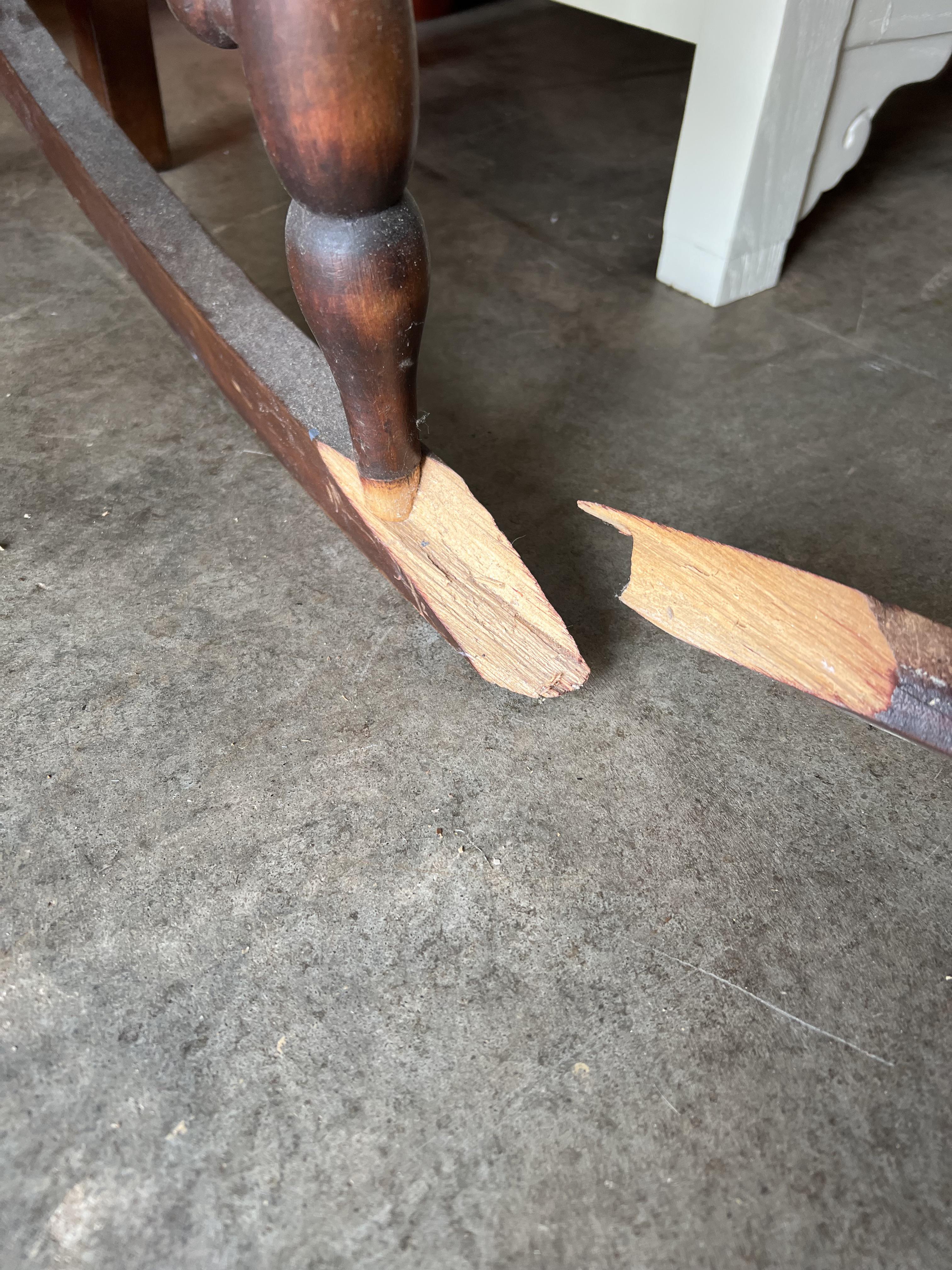 How to repair wooden rocking chair, assistance needed. r/woodworking
