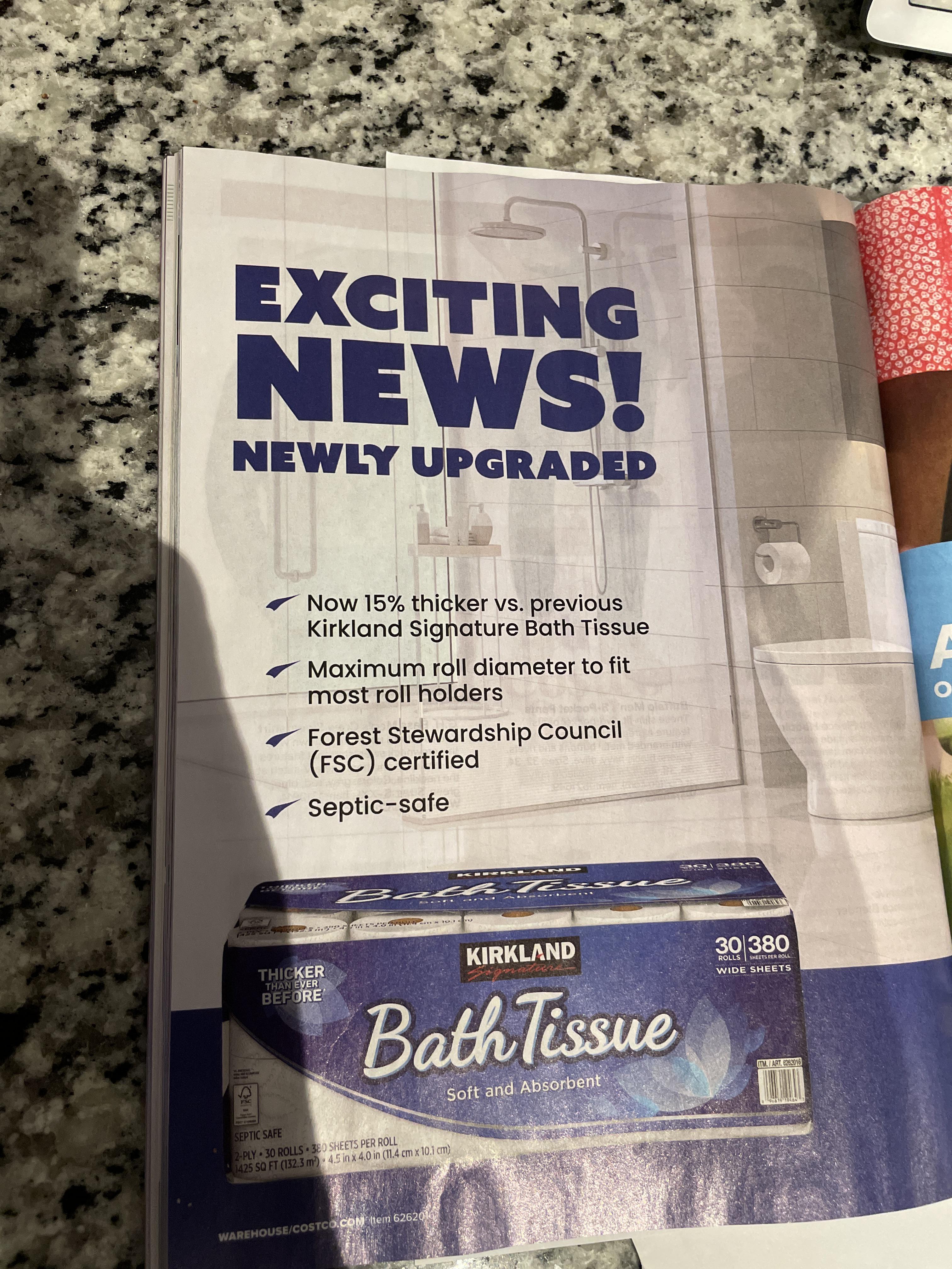 Bath tissue upgrade? r/Costco
