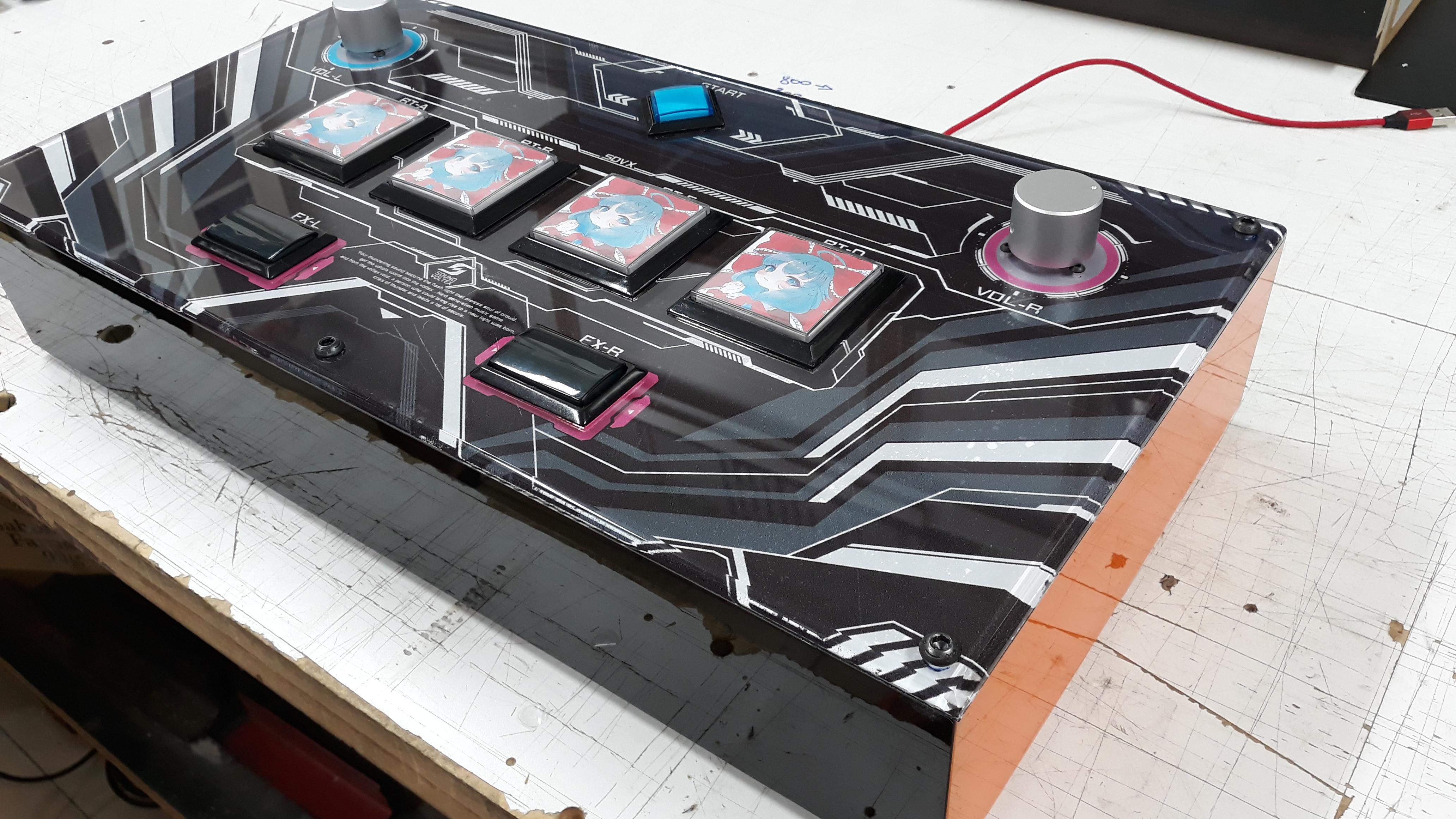 I made a SDVX DIY controller made all out of acrylic and it's THICC r
