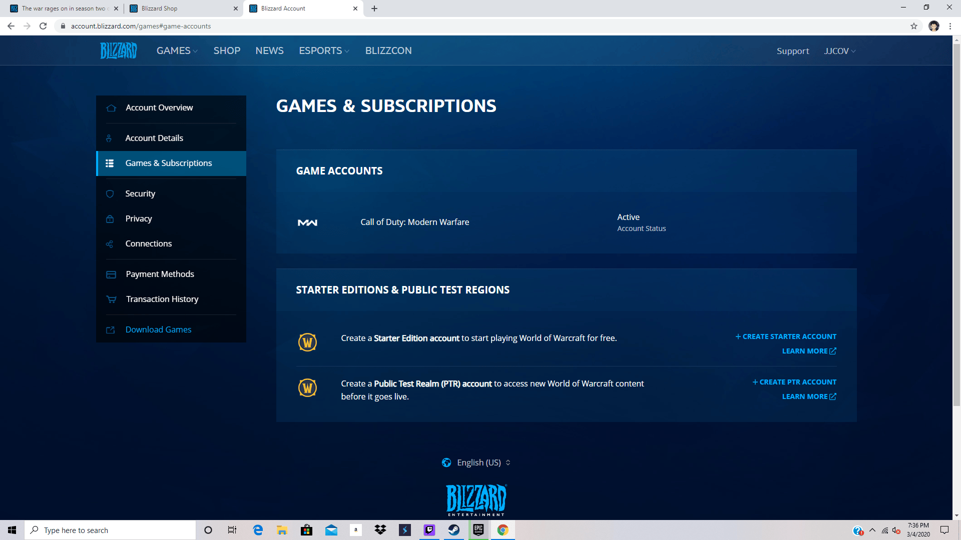 Blizzard keeps disconnecting and reconnecting randomly, affects my comp