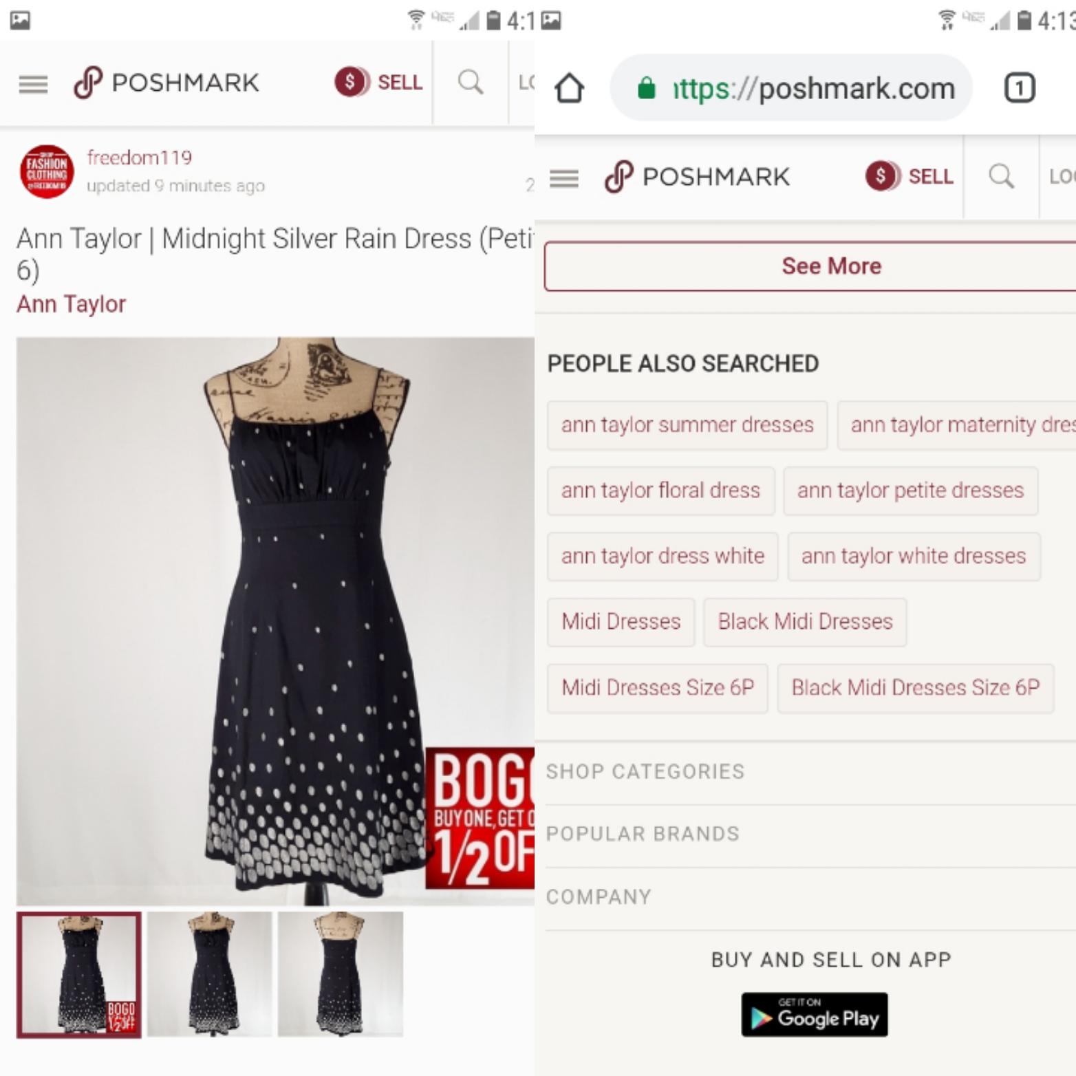 Poshmark adds META search tags to the bottom of your listings, here is