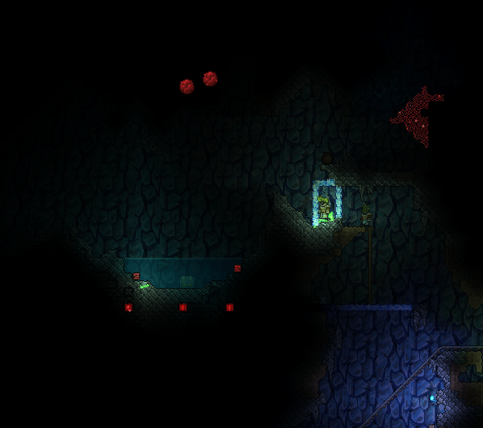 This golden chest is being guarded by 7 traps! r/Terraria