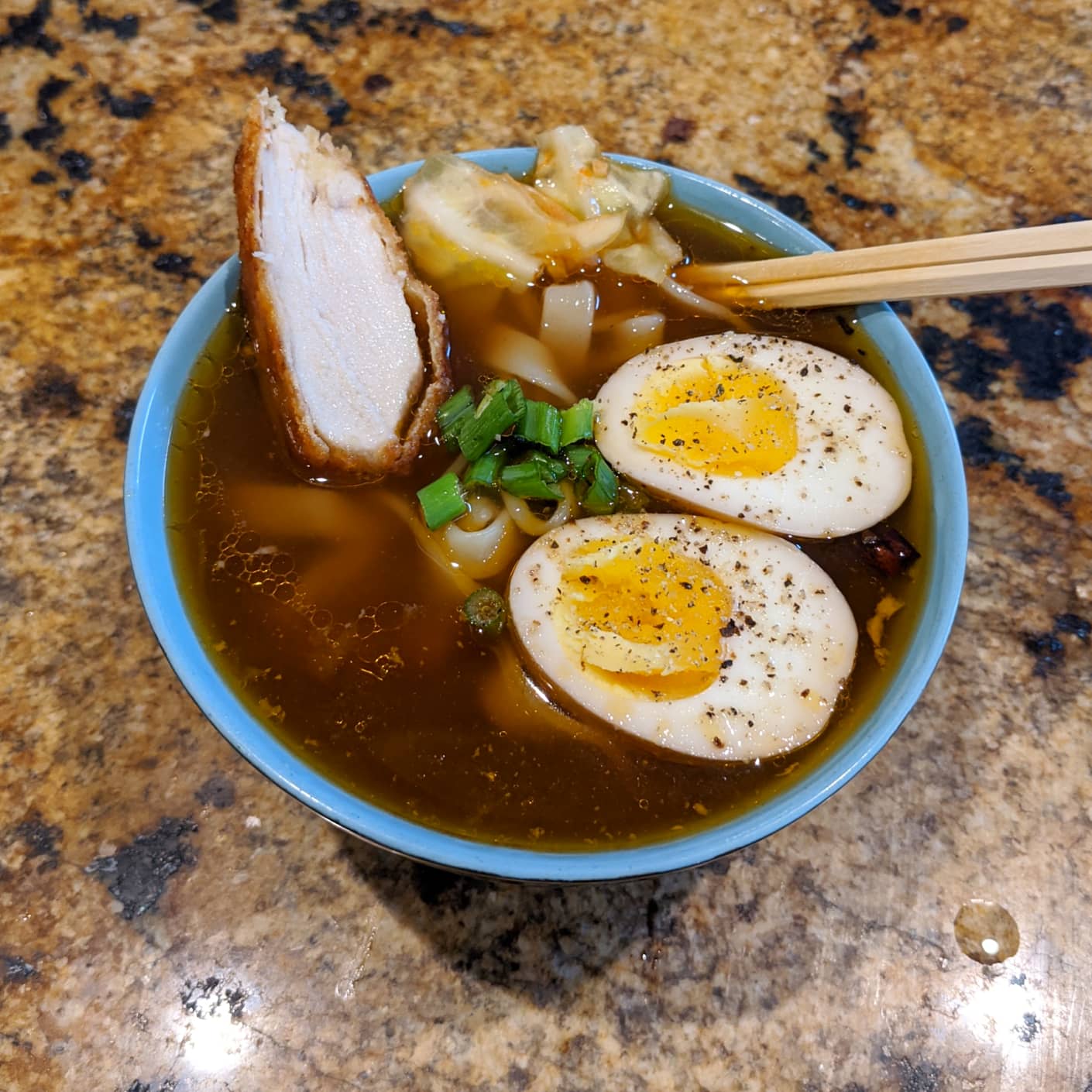 Some porkfree ramen with chicken katsu I made. r/ramen