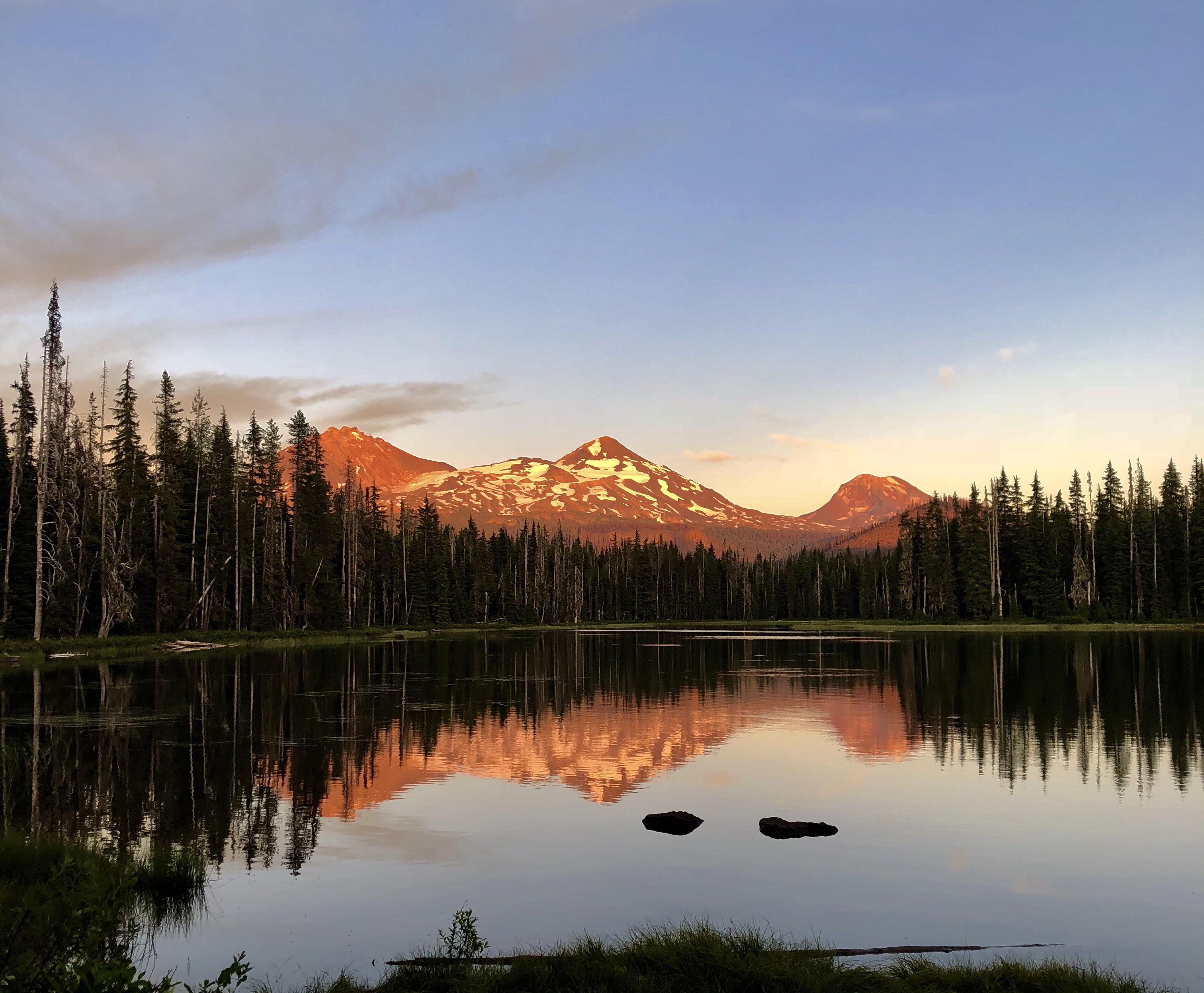 Scott Lake, Oregon an evening view...Just for fun. r/camping