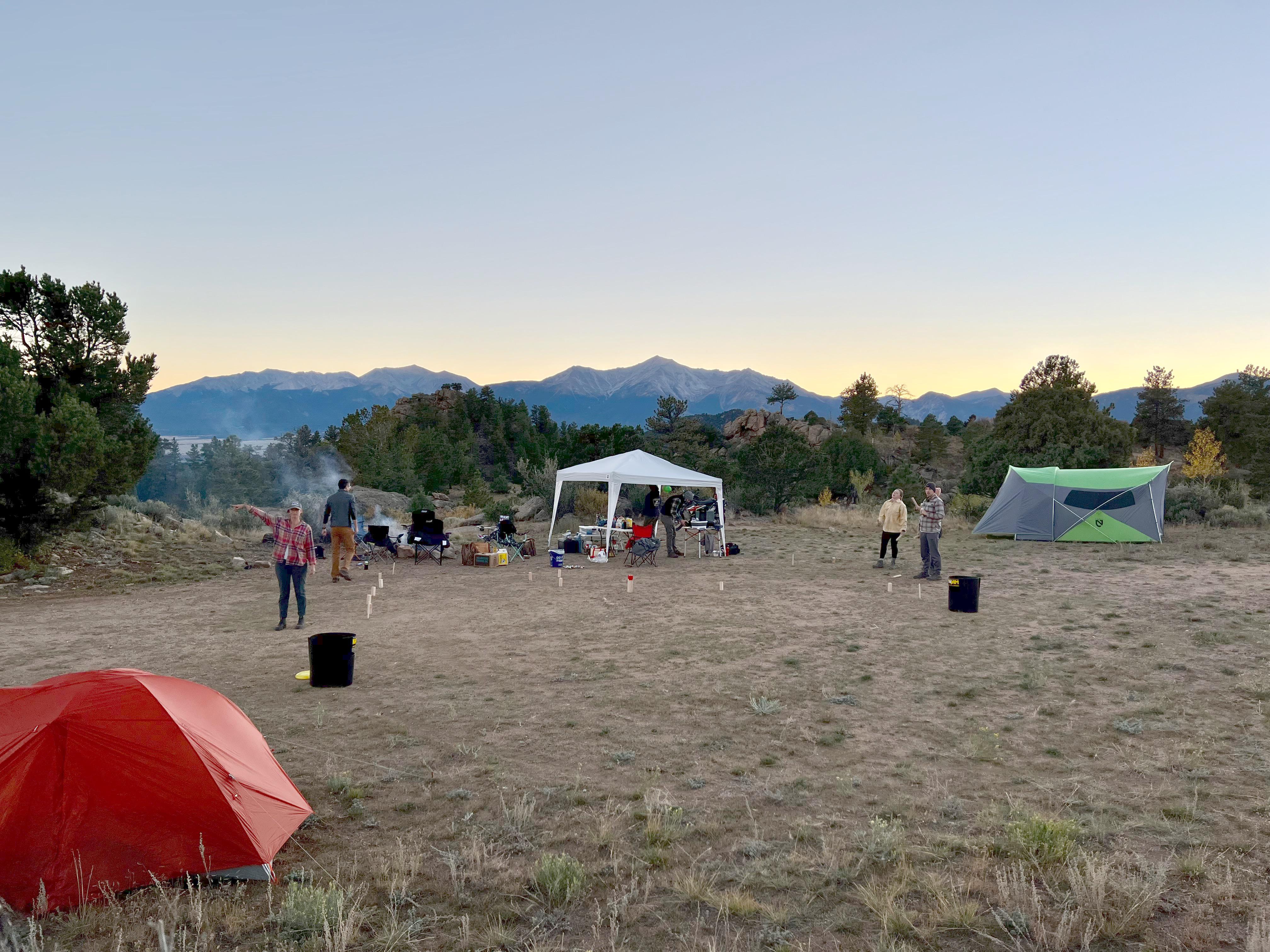 Dispersed camping overlooking Buena Vista, CO and the Collegiate Peaks
