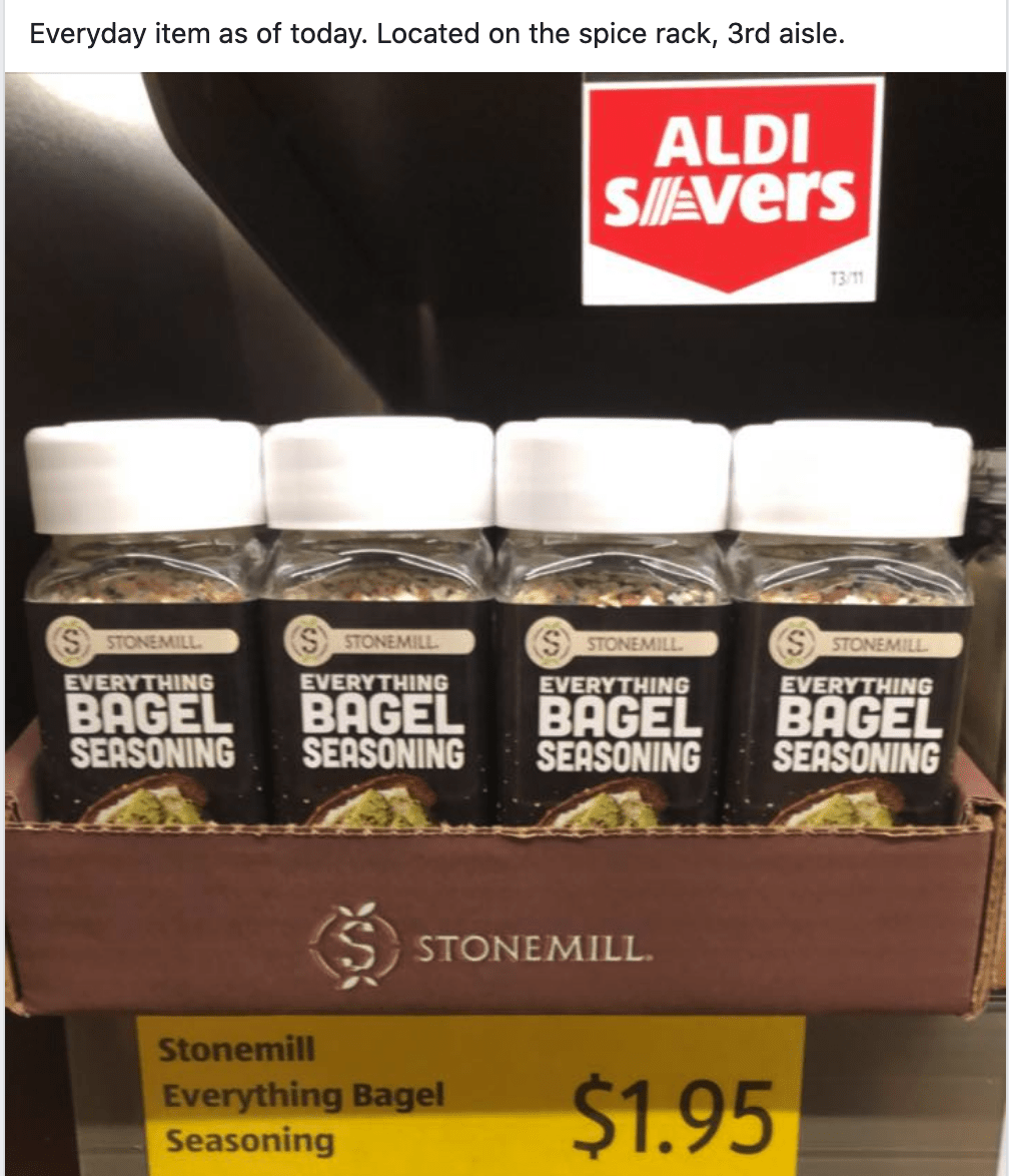 Everything Bagel Seasoning now permanent!!! Our local manager posted