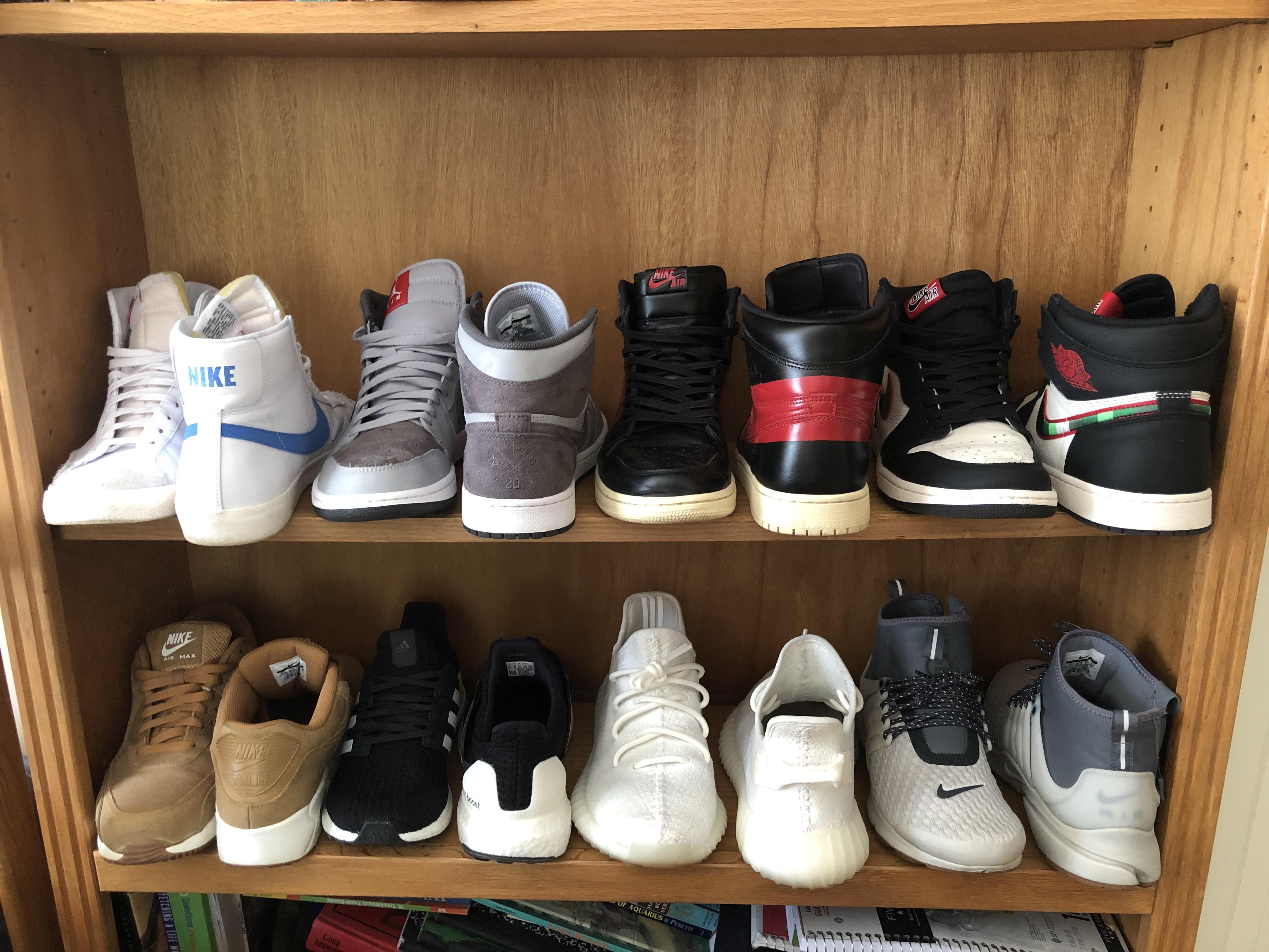 Just a heads up, storing shoes pointing forwards and back saves space on a shelf r/Sneakers