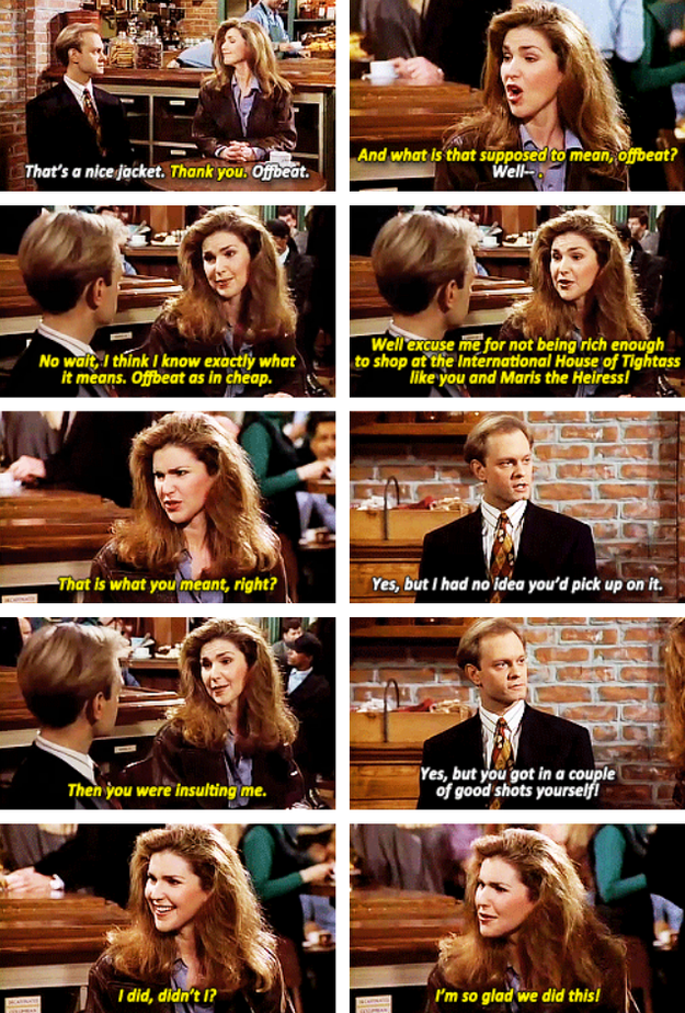 Which Frasier episodes feature a character the most/least an analysis