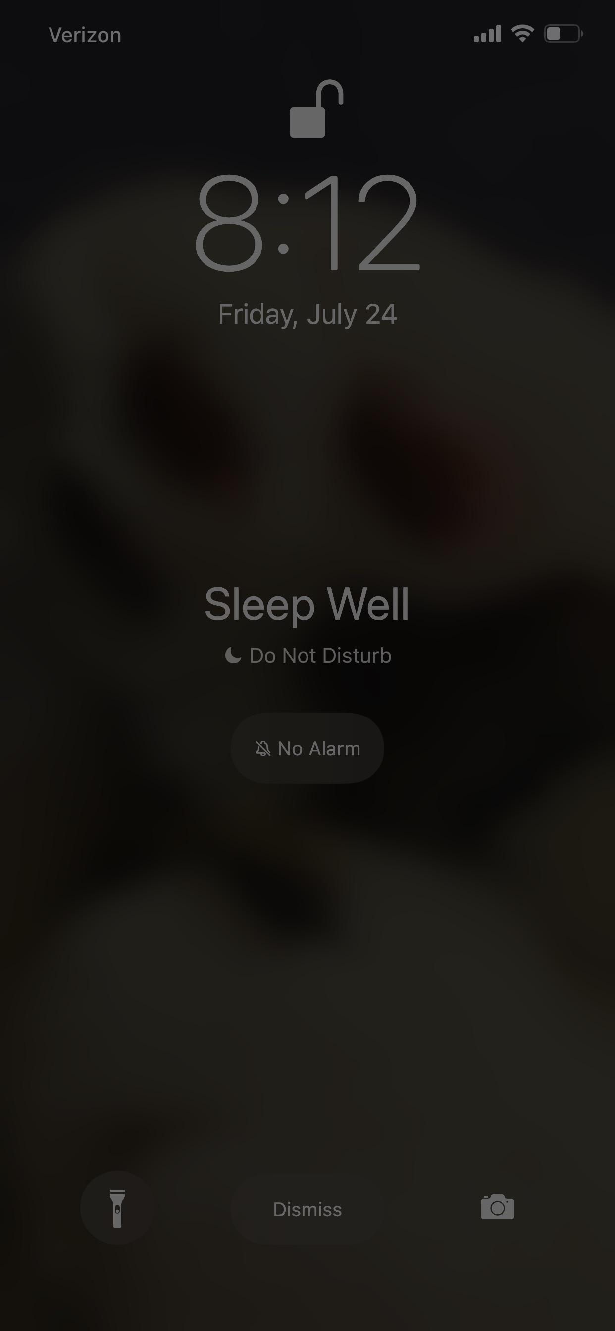 Bedtime / wake up alarm stuck every morning. Alarm set for 7am, still