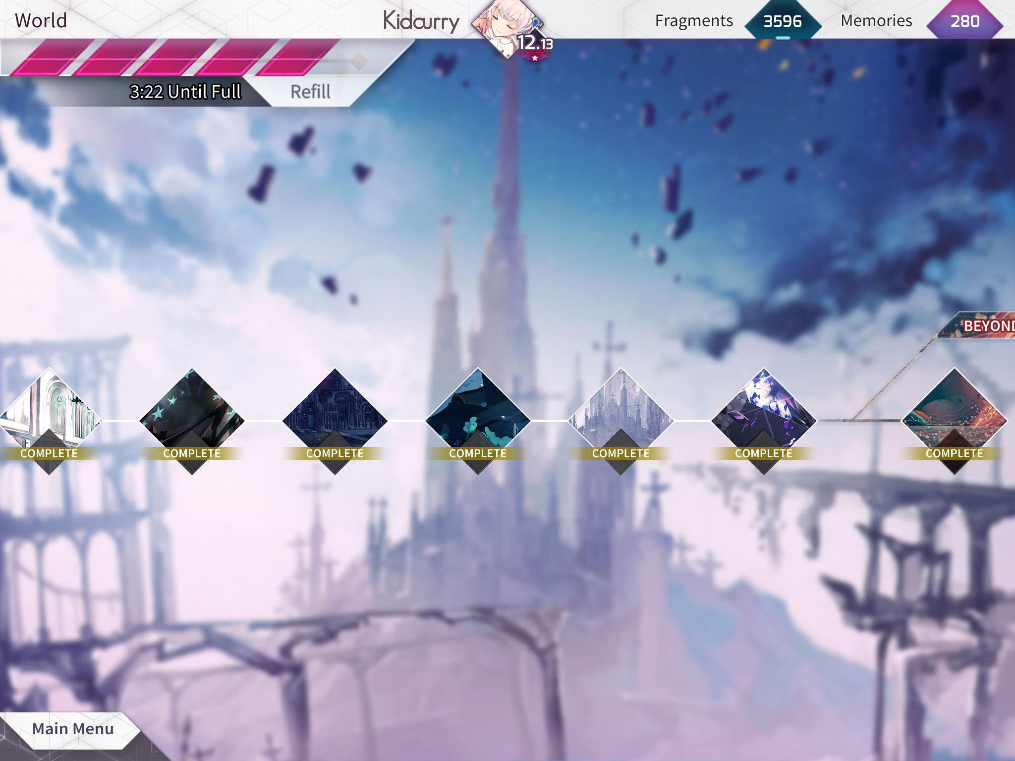 Finally finished world mode! r/arcaea