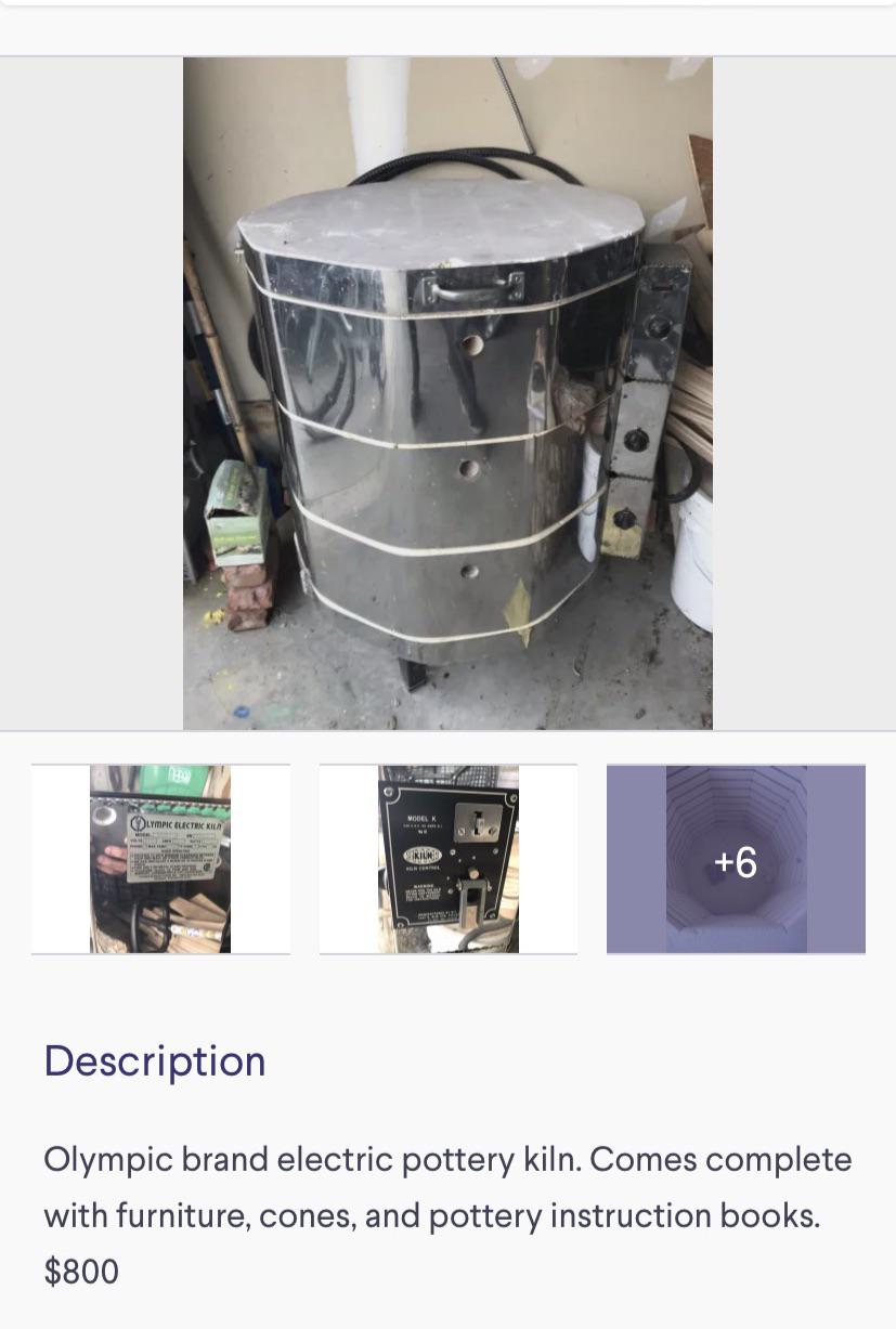 Kiln question is this a good used kiln for 800 cad? Pottery