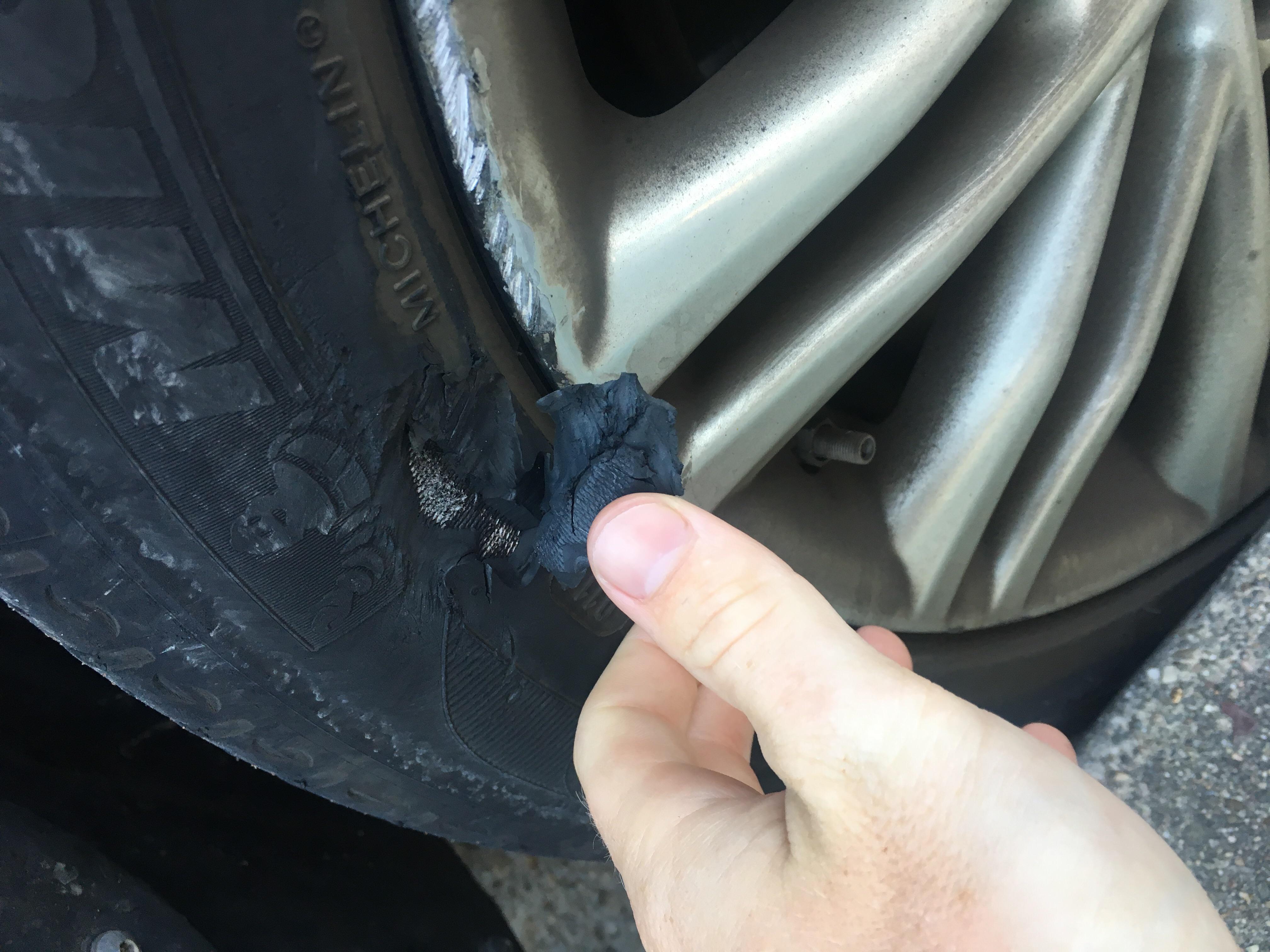 Advice on this tire tear from curb? Cord is visible but doesn’t appear