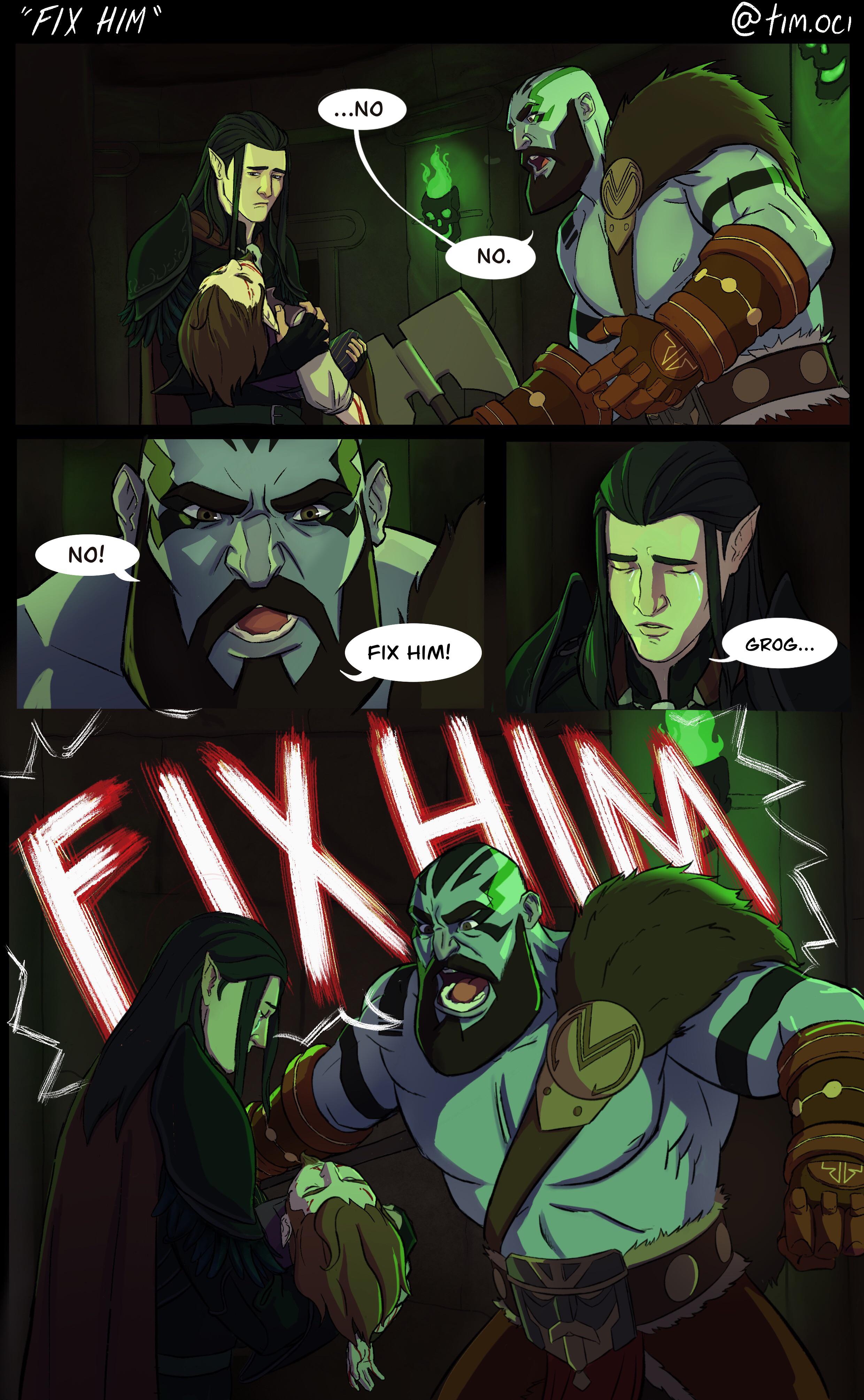 [Spoilers C1] I drew my favourite (and saddest) Grog moment! r