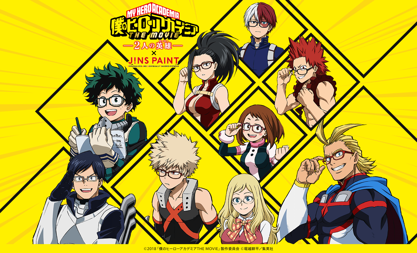 JINS Glasses x Boku No Hero Academia Collaboration BokuNoHeroAcademia