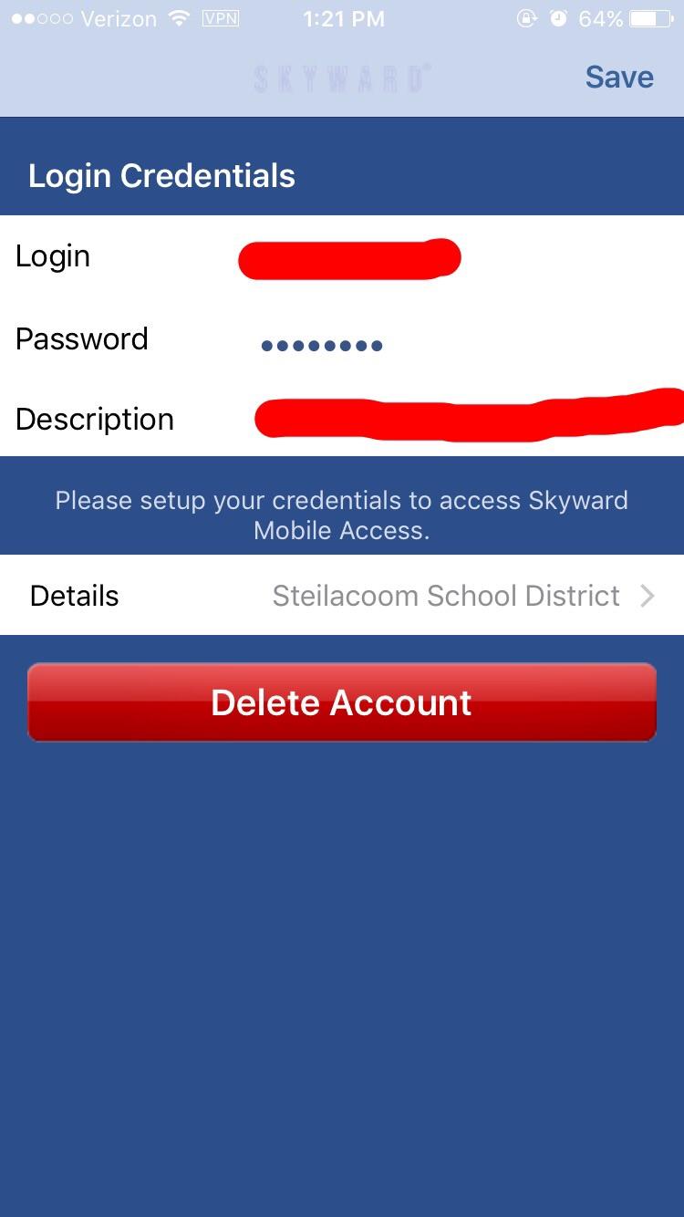 My school's student access app makes me almost delete my account every