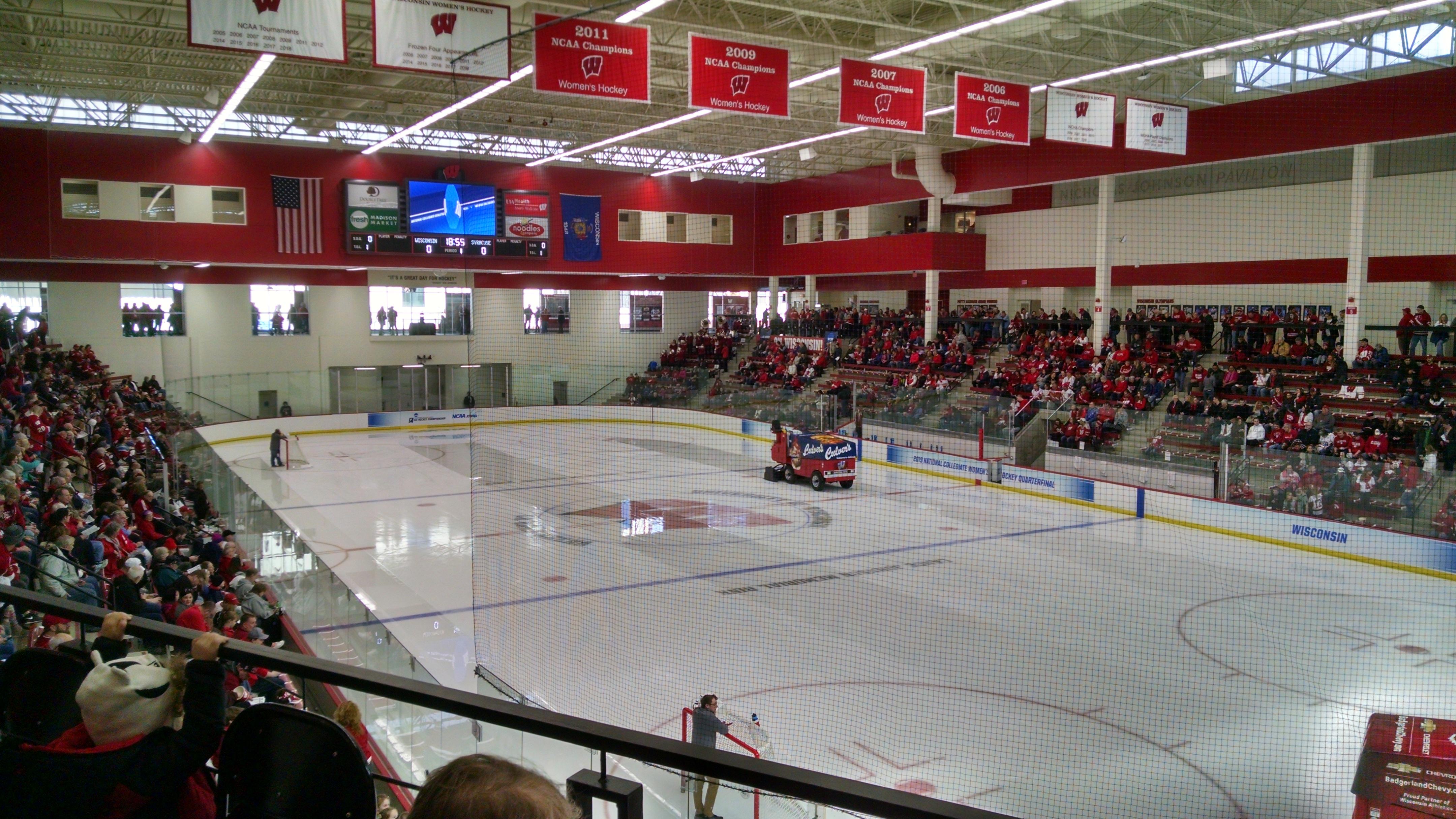 Checking In from LaBahn Arena in Madison after WarmUps! NCAA