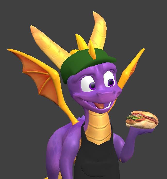 Spyro works at subway. (If you get it, you get it) teenagers