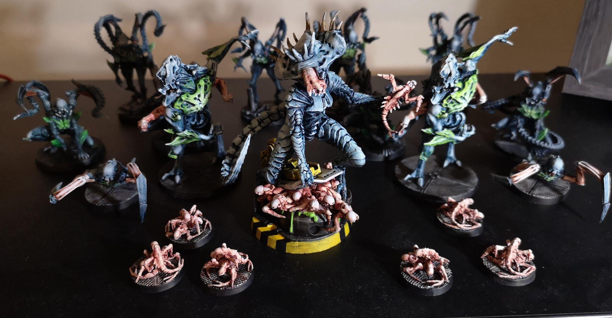 Nemesis board game Intruders painted first time using oils (third
