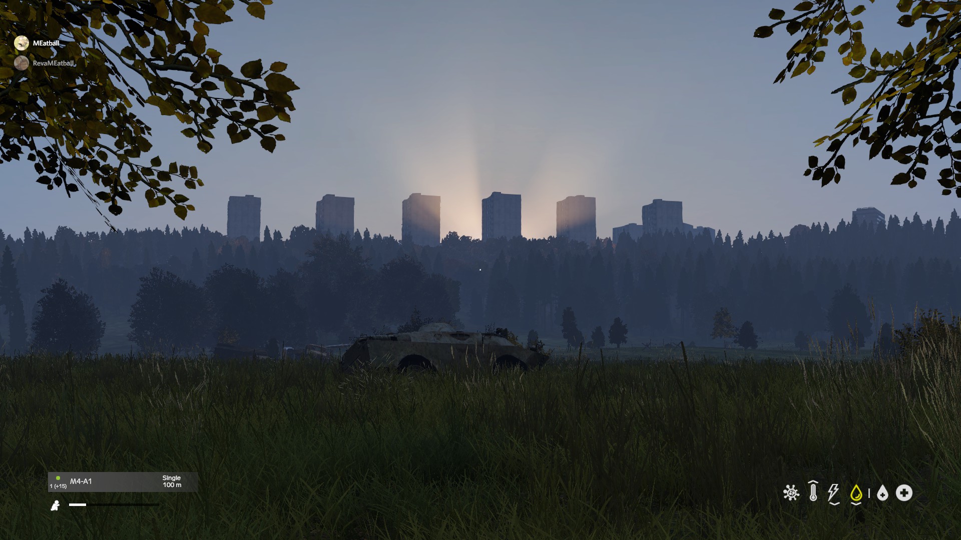 A screenshot I got of the apartment bois during a sunrise r/dayz