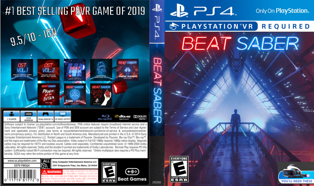 Custom Box Art for Beat Saber r/PSVR