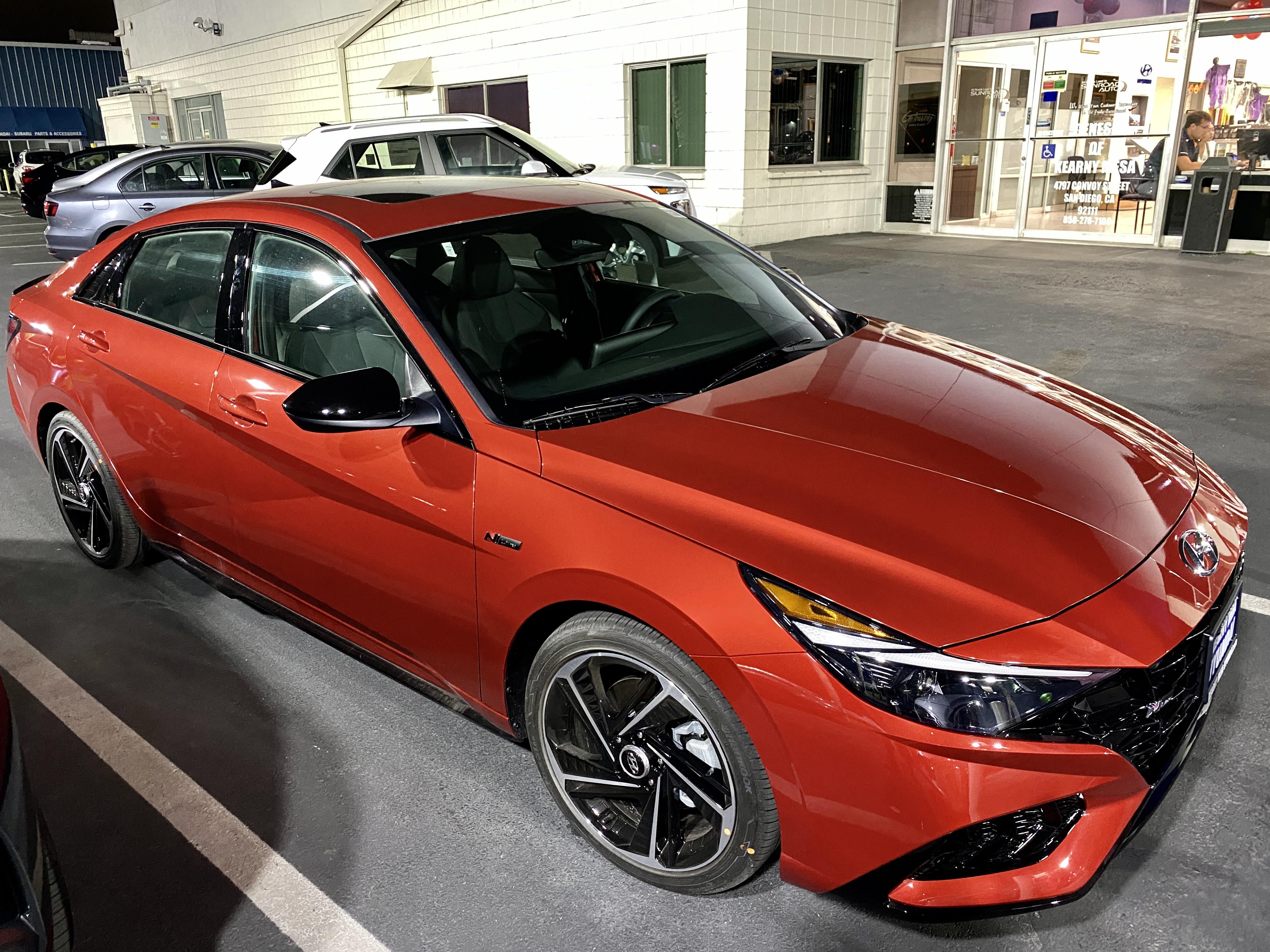 Joined the Elantra gang 2022 NLine in Lava Orange r/Hyundai