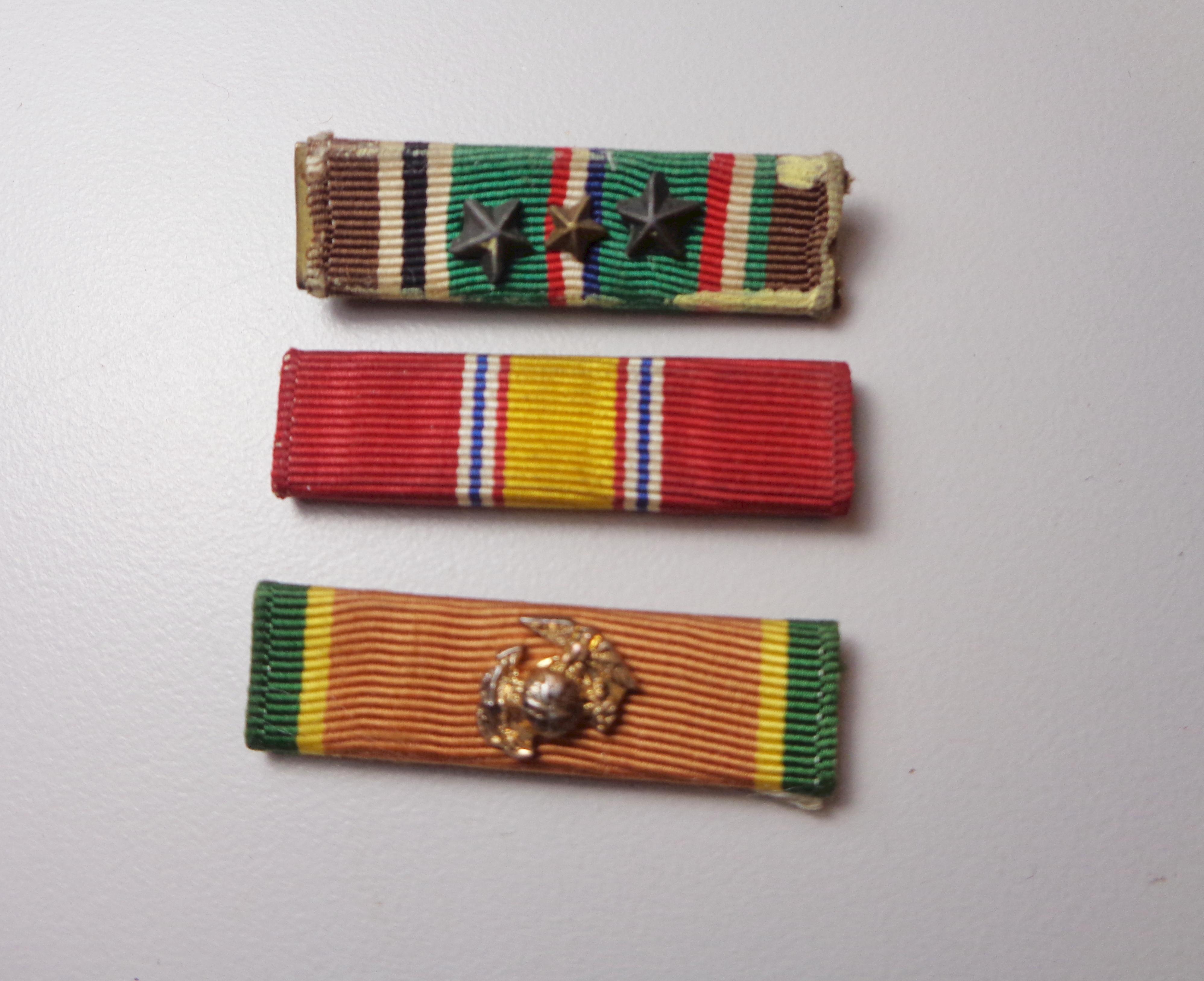 What is the Copper/Yellow/Green ribbon with the USMC Device? Can't find
