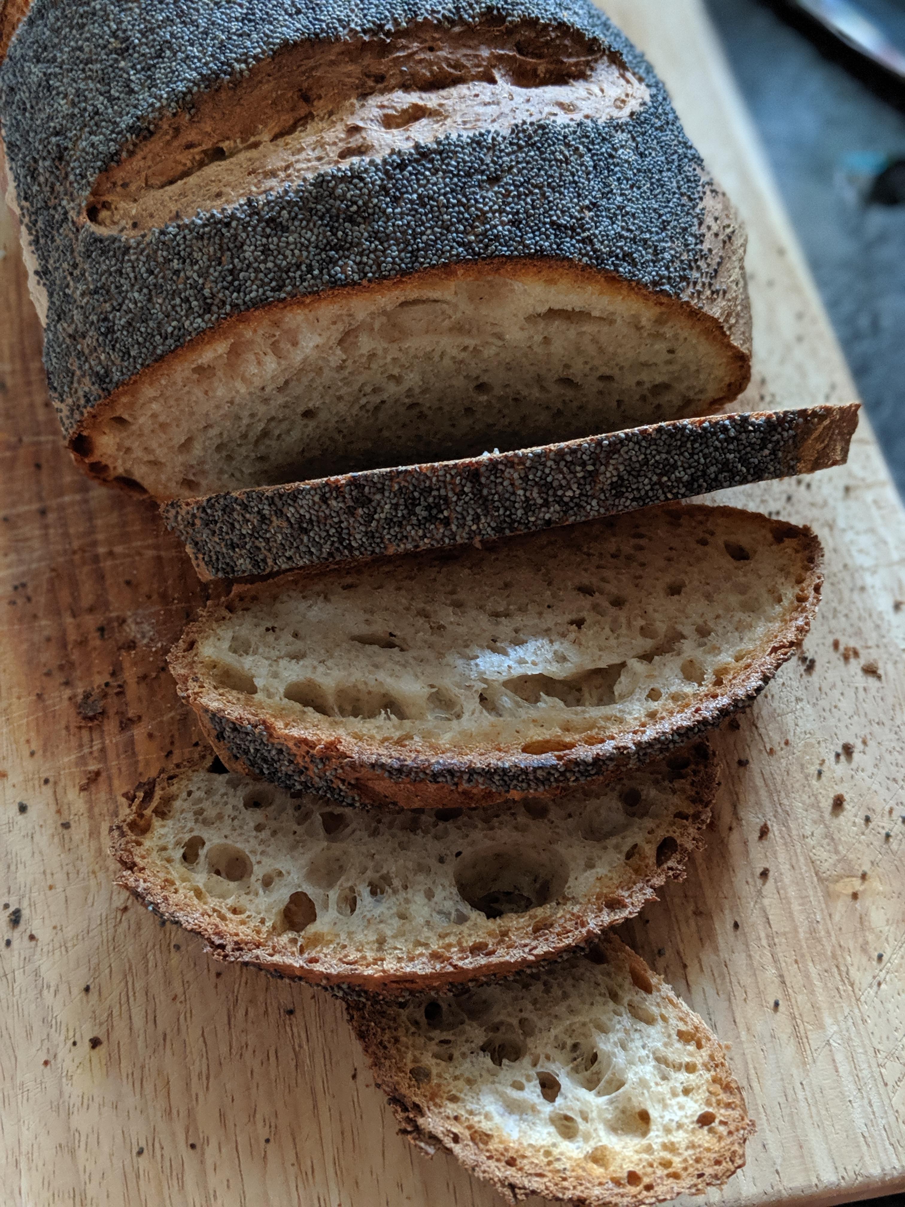 Experimenting with seeded breads poppy seed sourdough was definitely