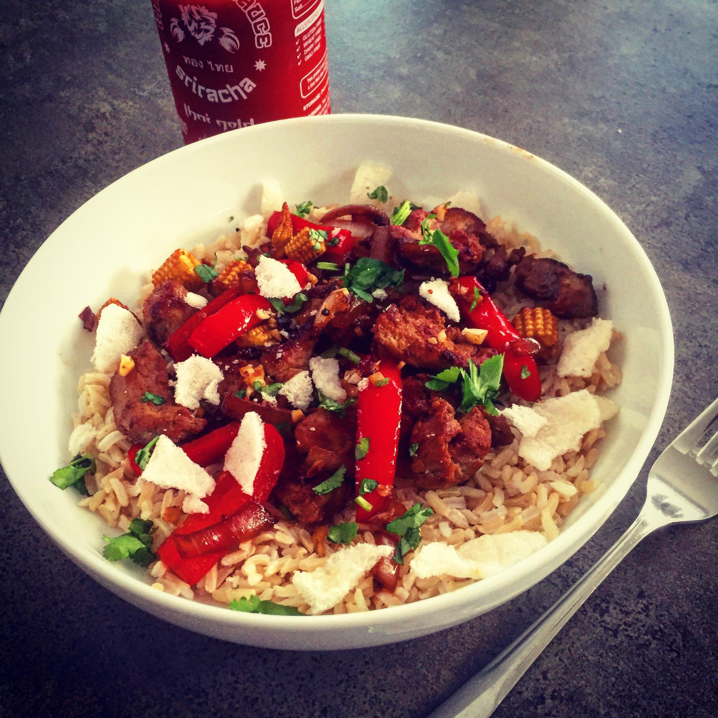 Moo Todd Kratiem Phrik Thai (Thai Garlic Pepper pork) [Homemade] food