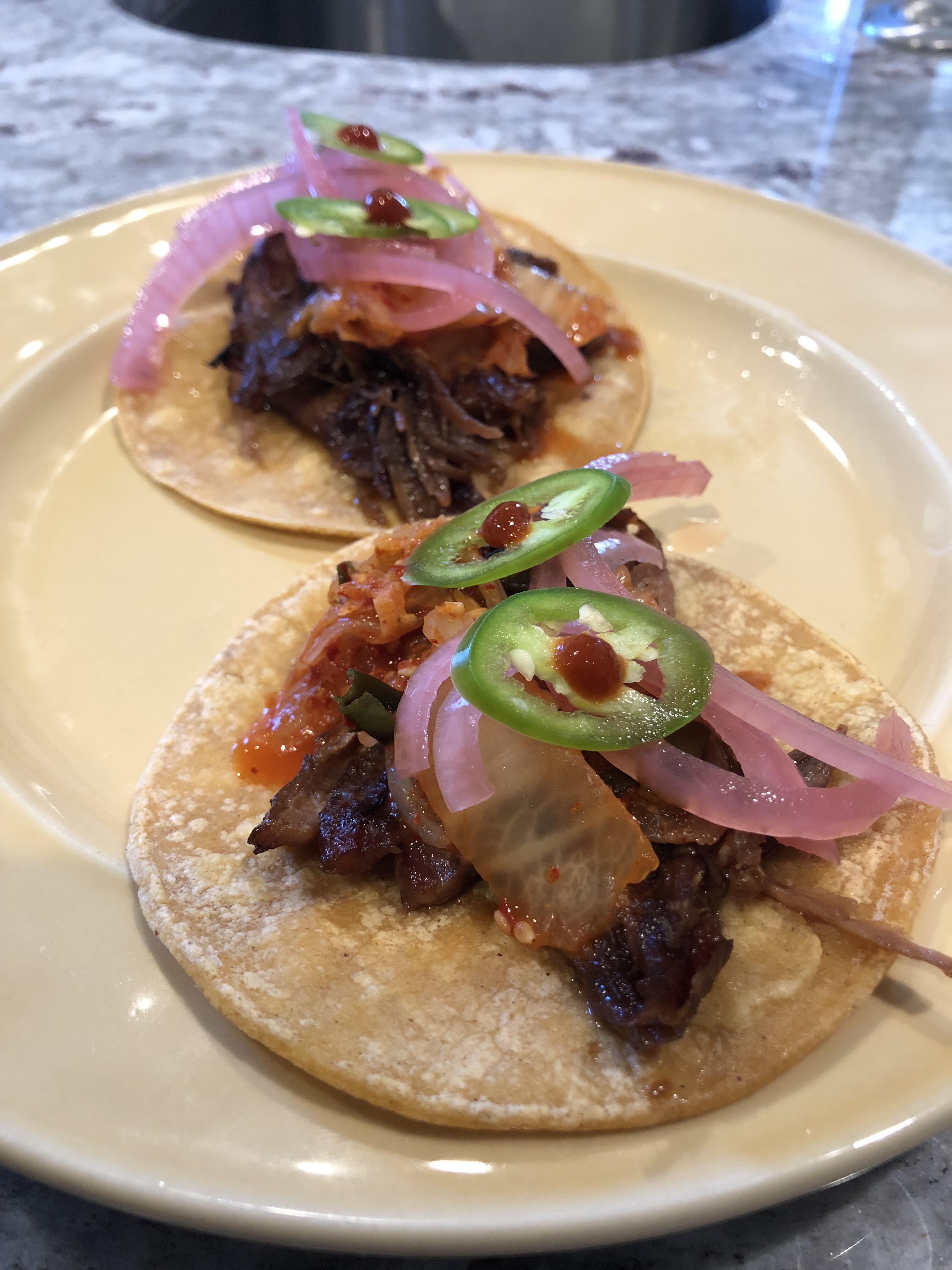 Korean Pork Kimchi Tacos [HOMEMADE] r/food