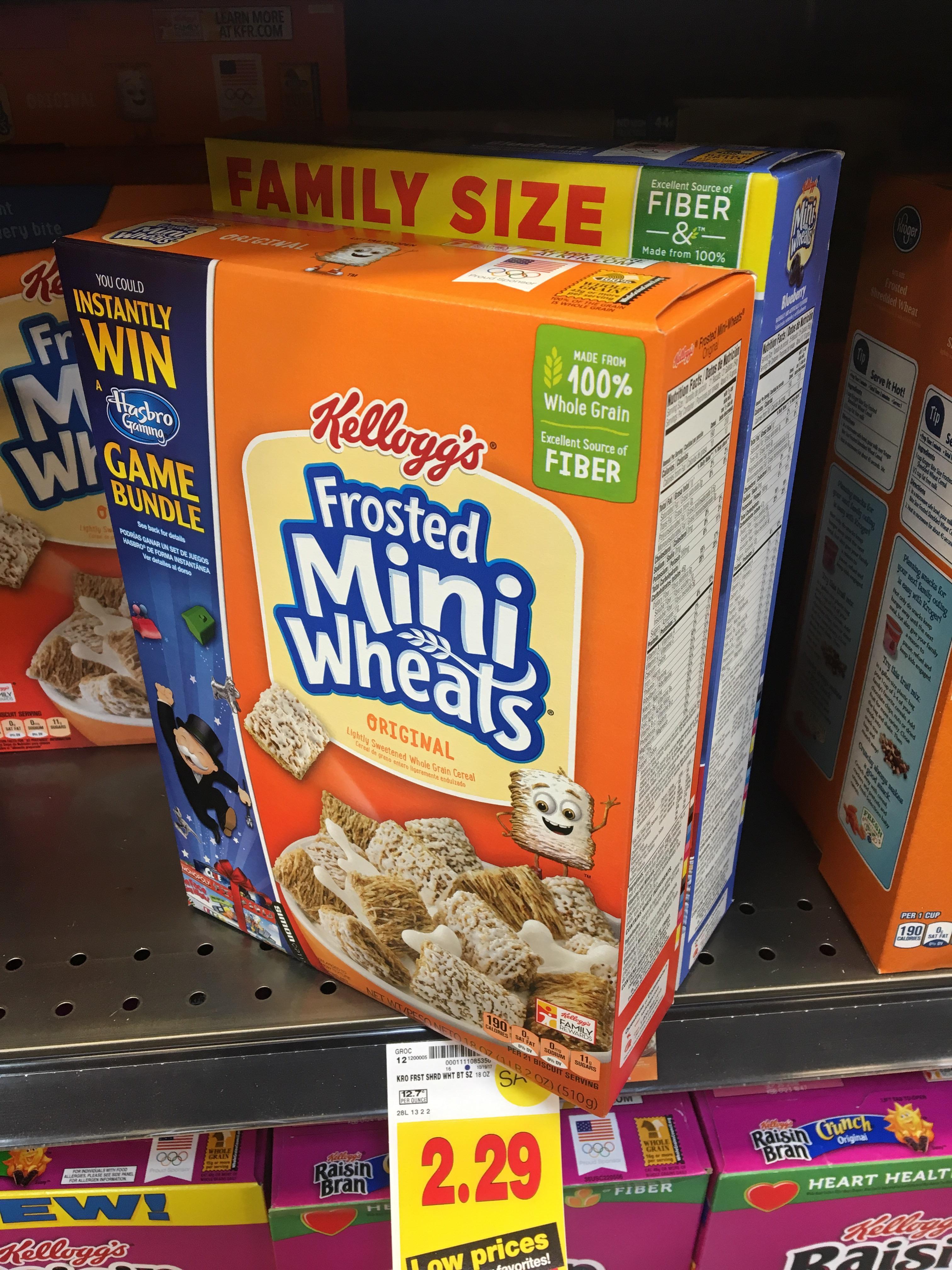 This “FAMILY SIZED” box of cereal is only big enough to squeeze in the