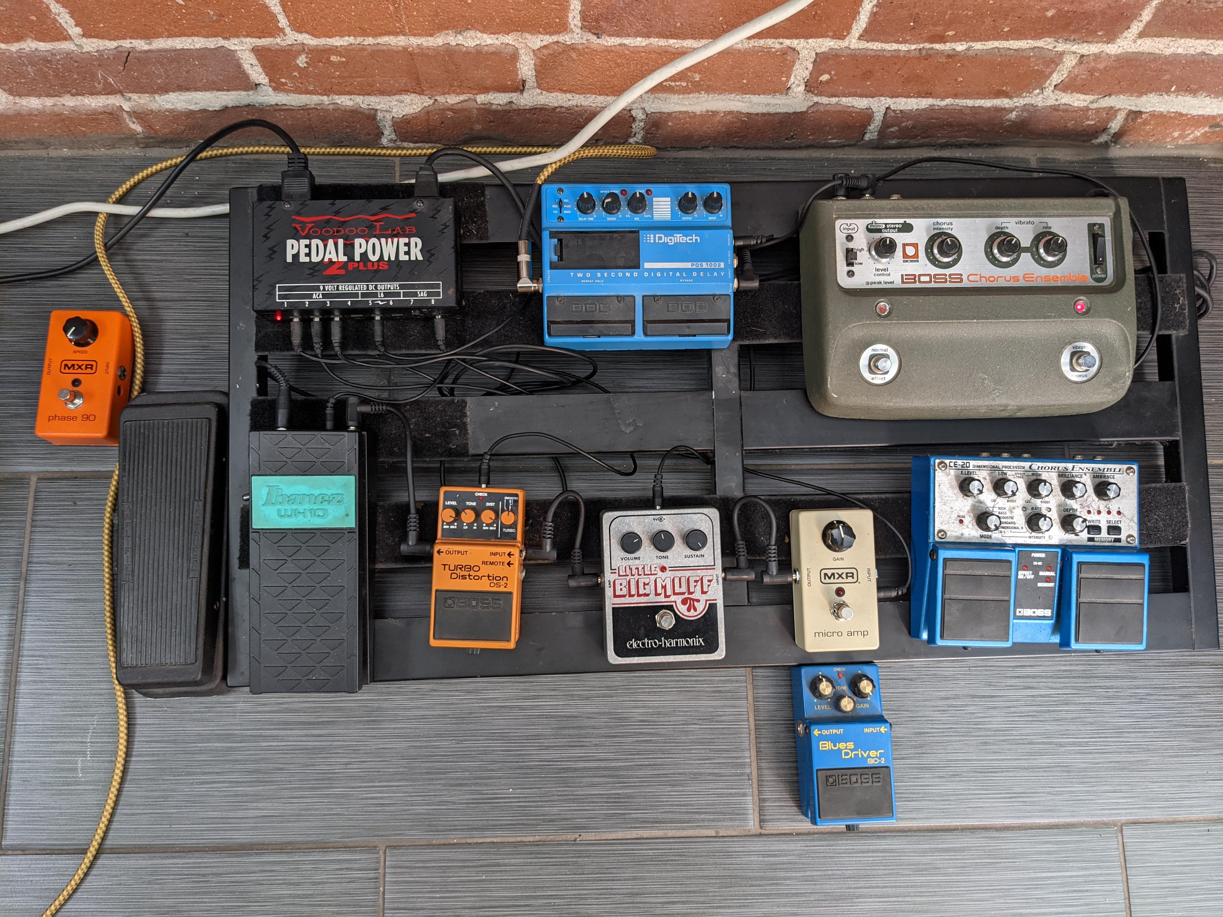 My updated Frusciante influenced rig with the pedals I replaced. r