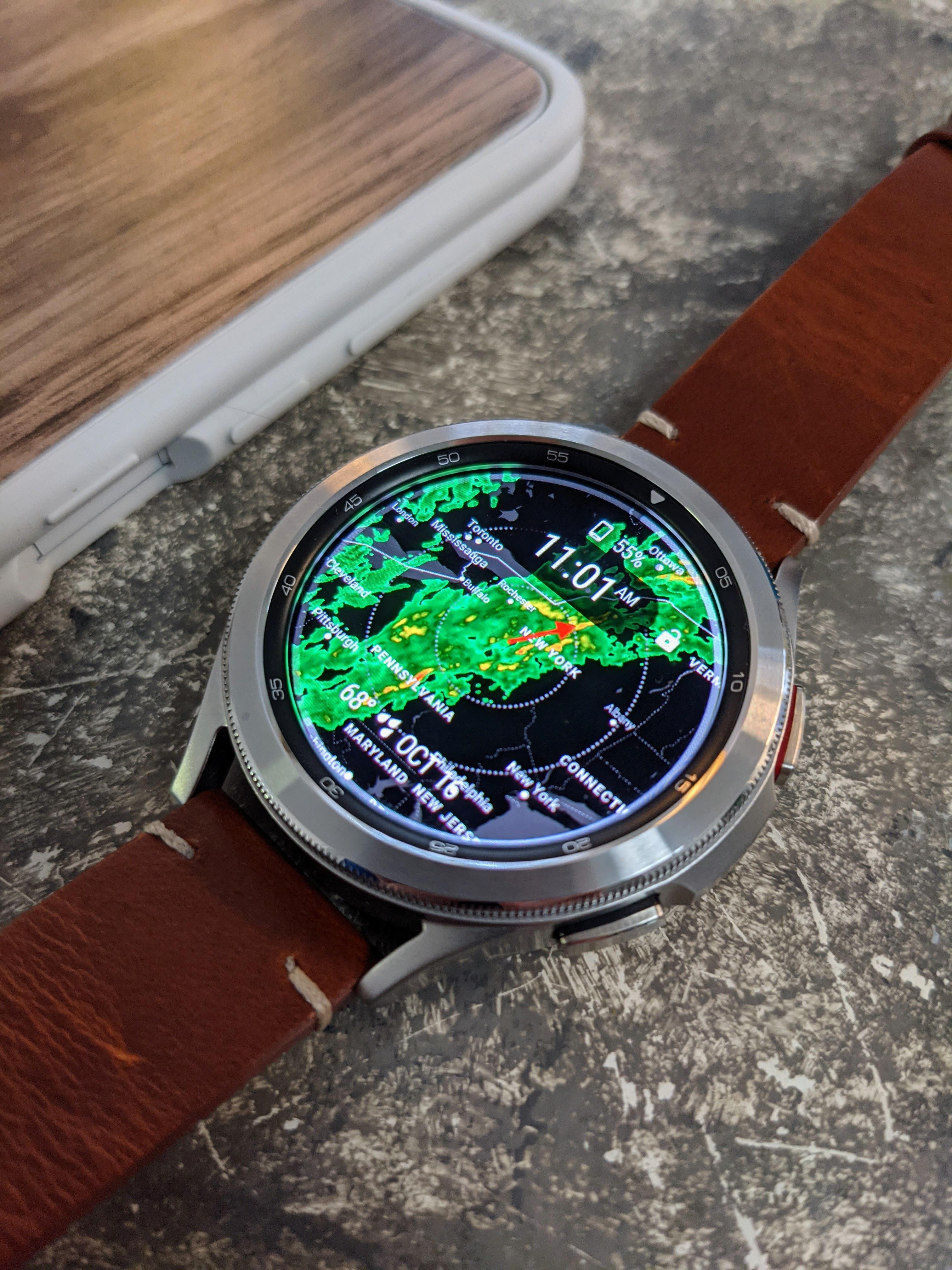 My favorite smart watch feature...weather radar on the watchface r/GalaxyWatch