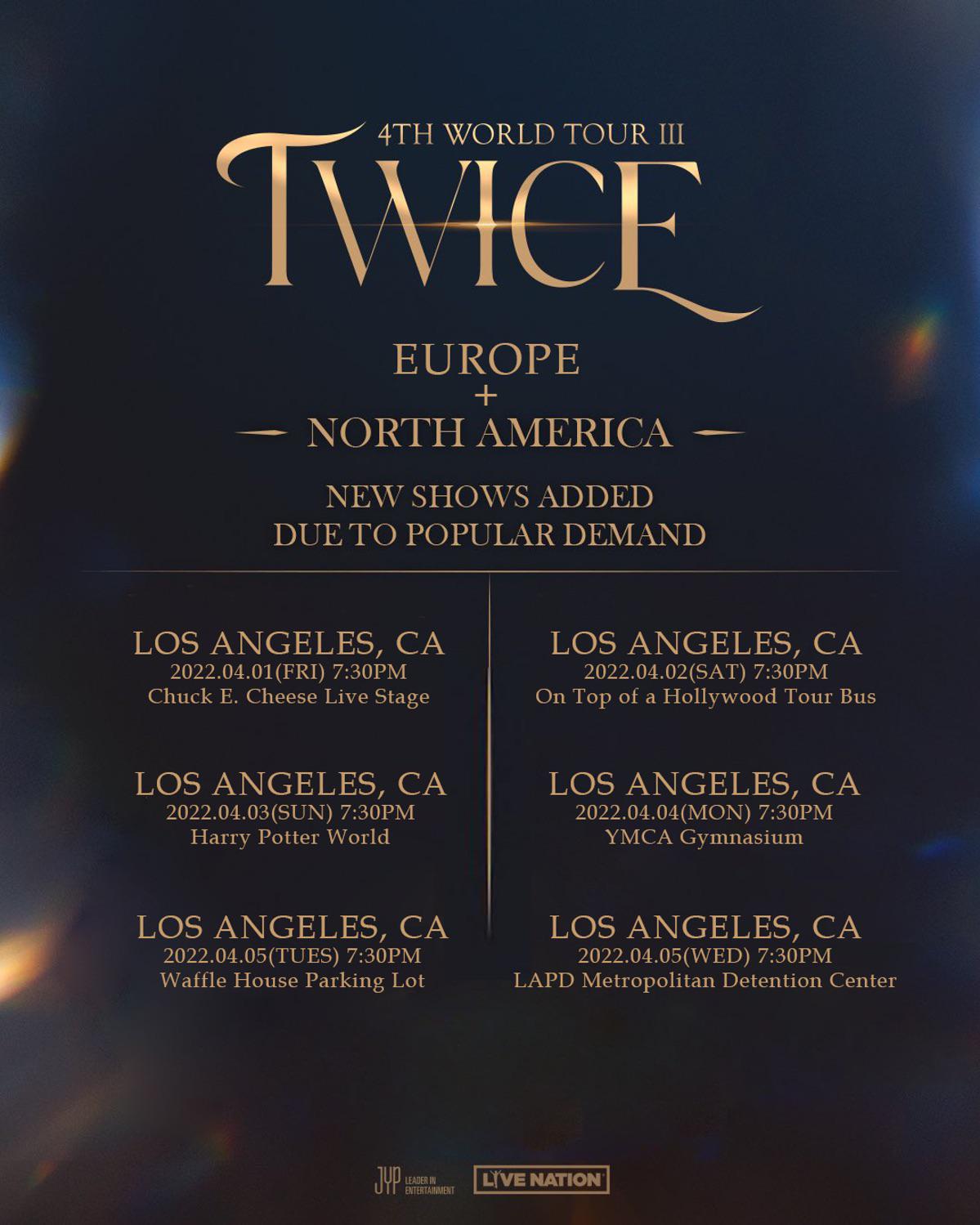 Twice World Tour Dates 2025 Europe [BREAKING NEWS] TWICE adds 6 additional European + North American dates