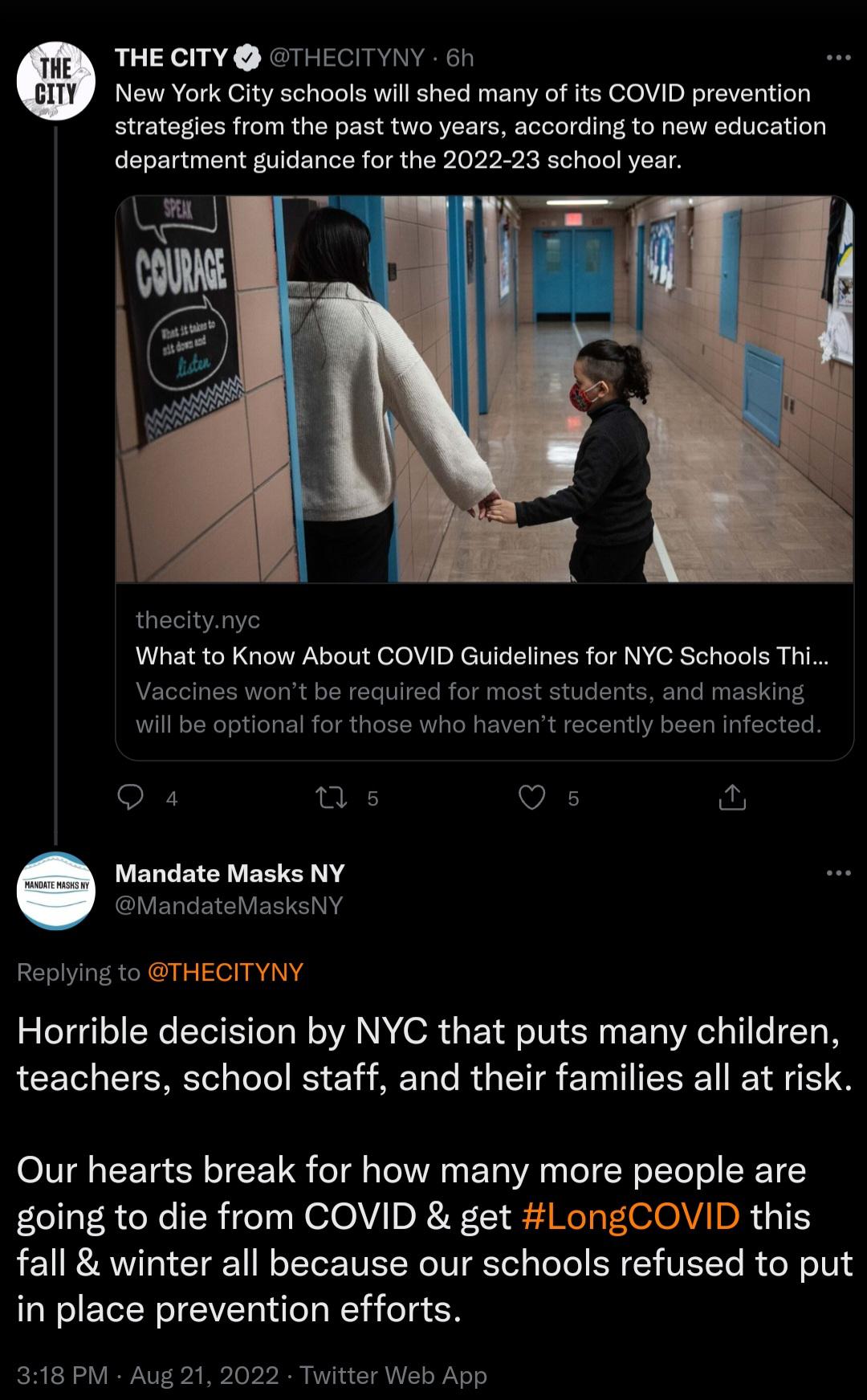 Mandate Masks NY (mandatemasksny) Takes Another Loss, This Time NYC