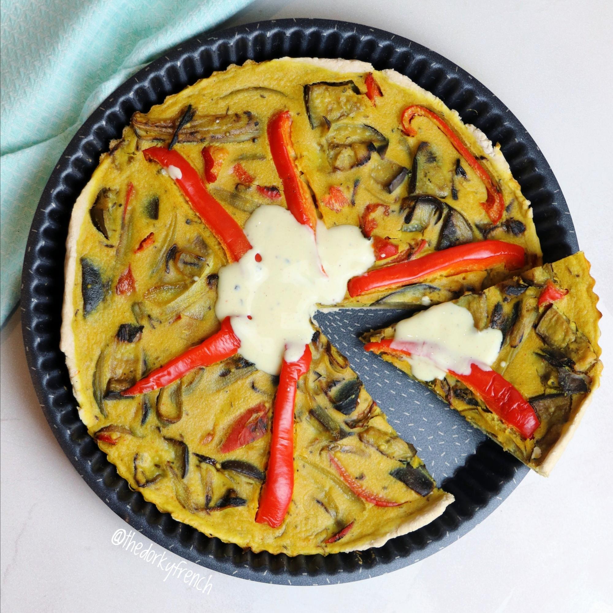 Chickpea flour quiche 💙💙 this is one of the meals I quickly learned to