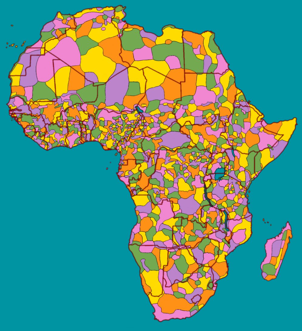Ethnic map of Africa overlaid on current political boundaries. r/MapPorn