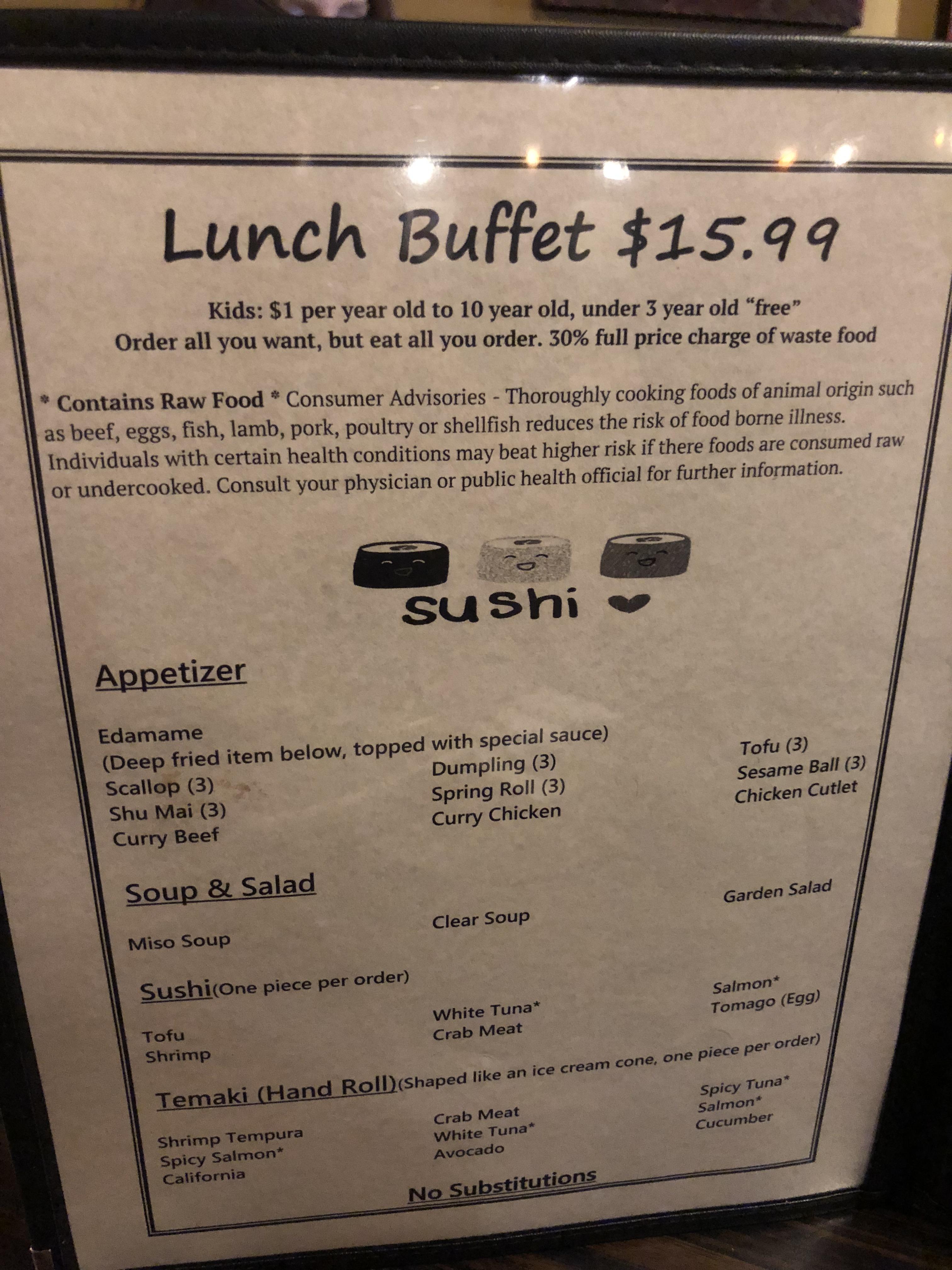 Buffet charges you for ordering more than you can eat r/mildlyinteresting