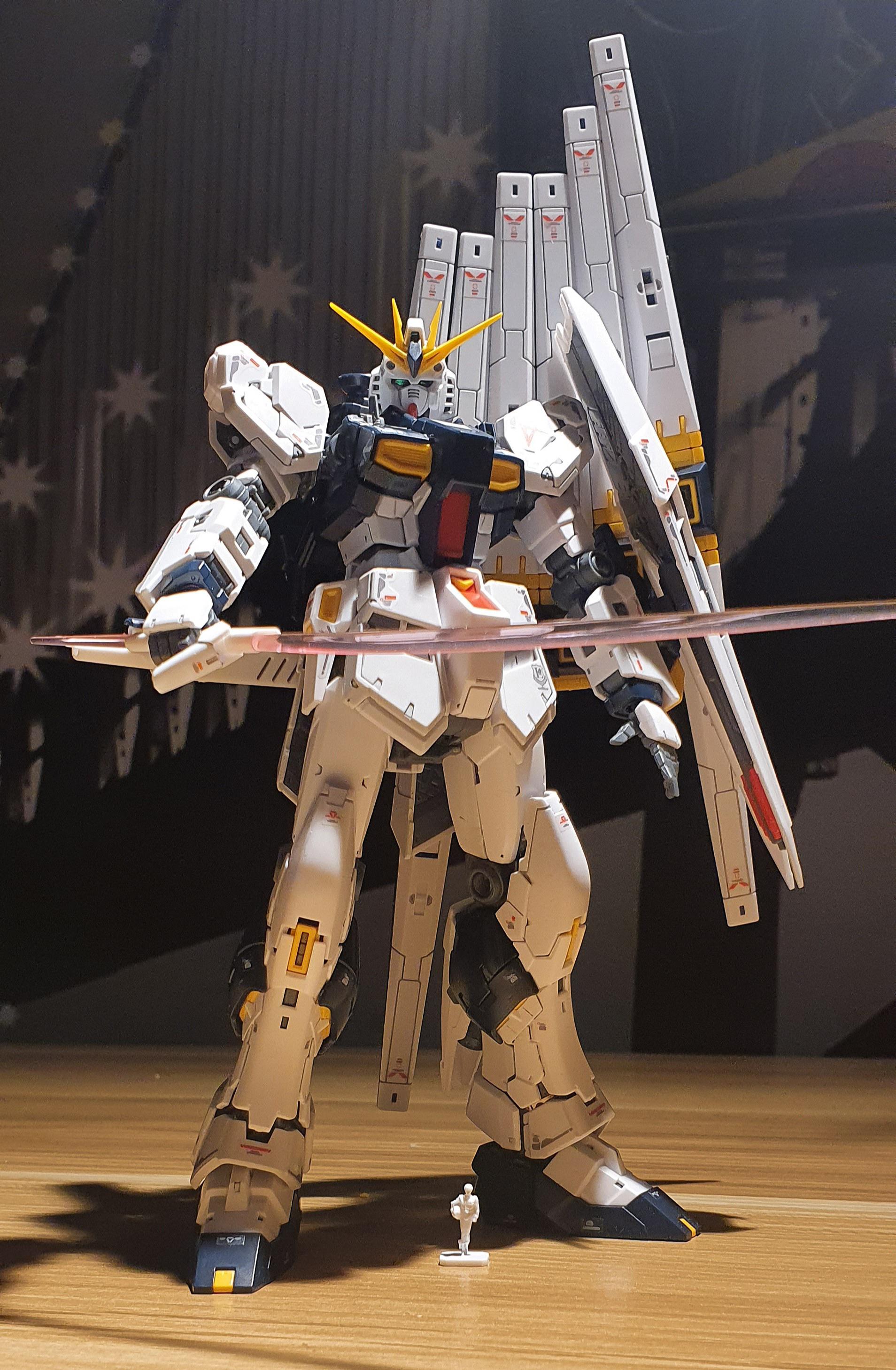 RG Nu Gundam complete, got my nippers and tweezers just in time for