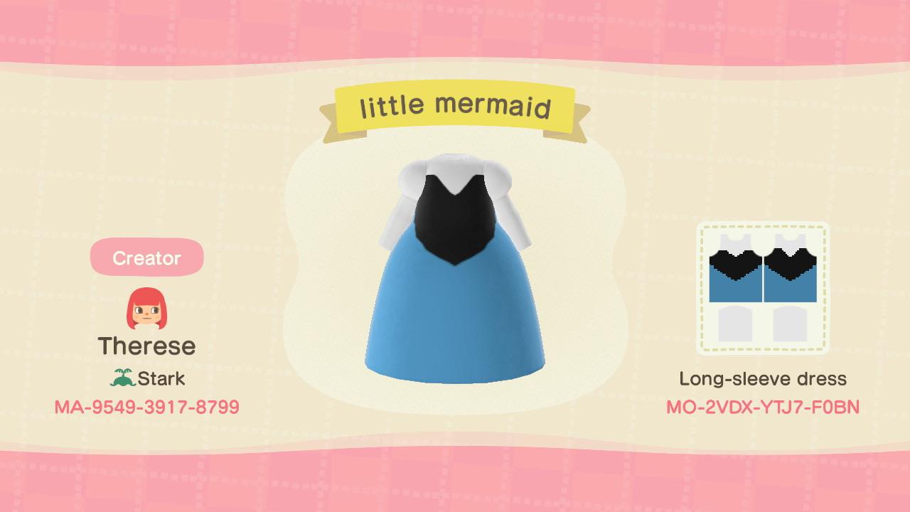 Little mermaid dress r/AnimalCrossing