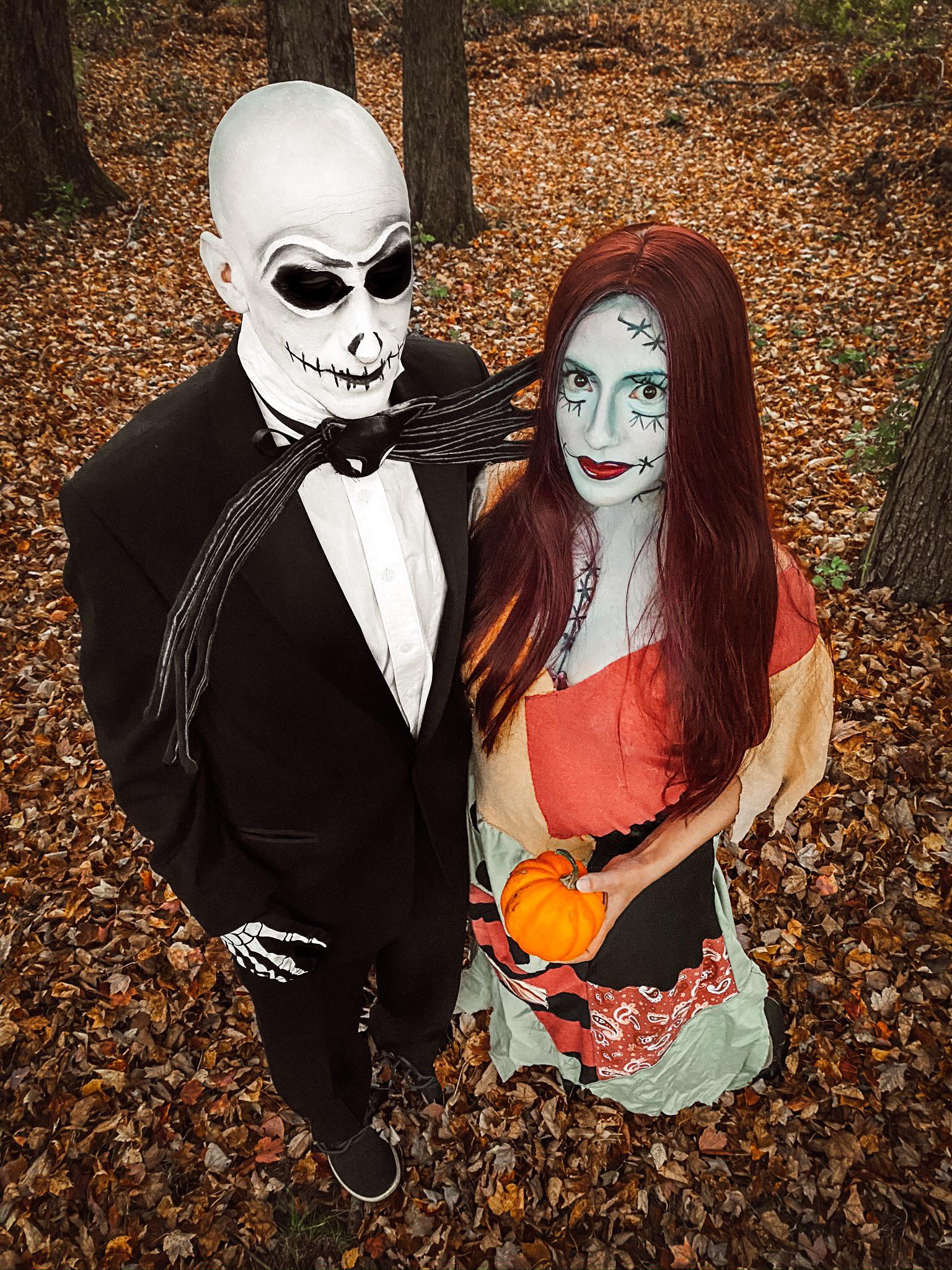 Last minute Jack and Sally / Nightmare Before Christmas costumes I made