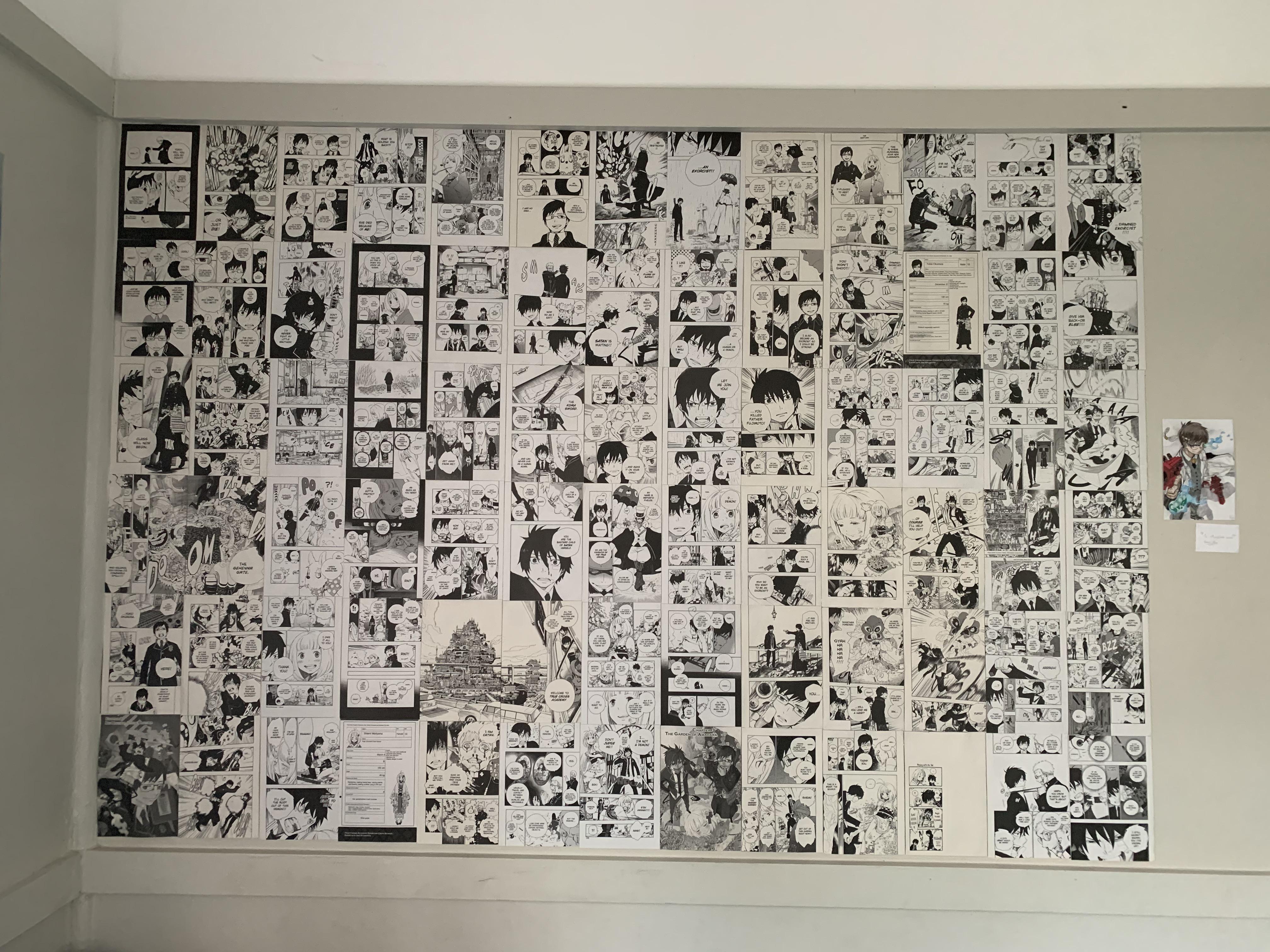 Here is a manga wall I made using volume 1 r/AoNoExorcist