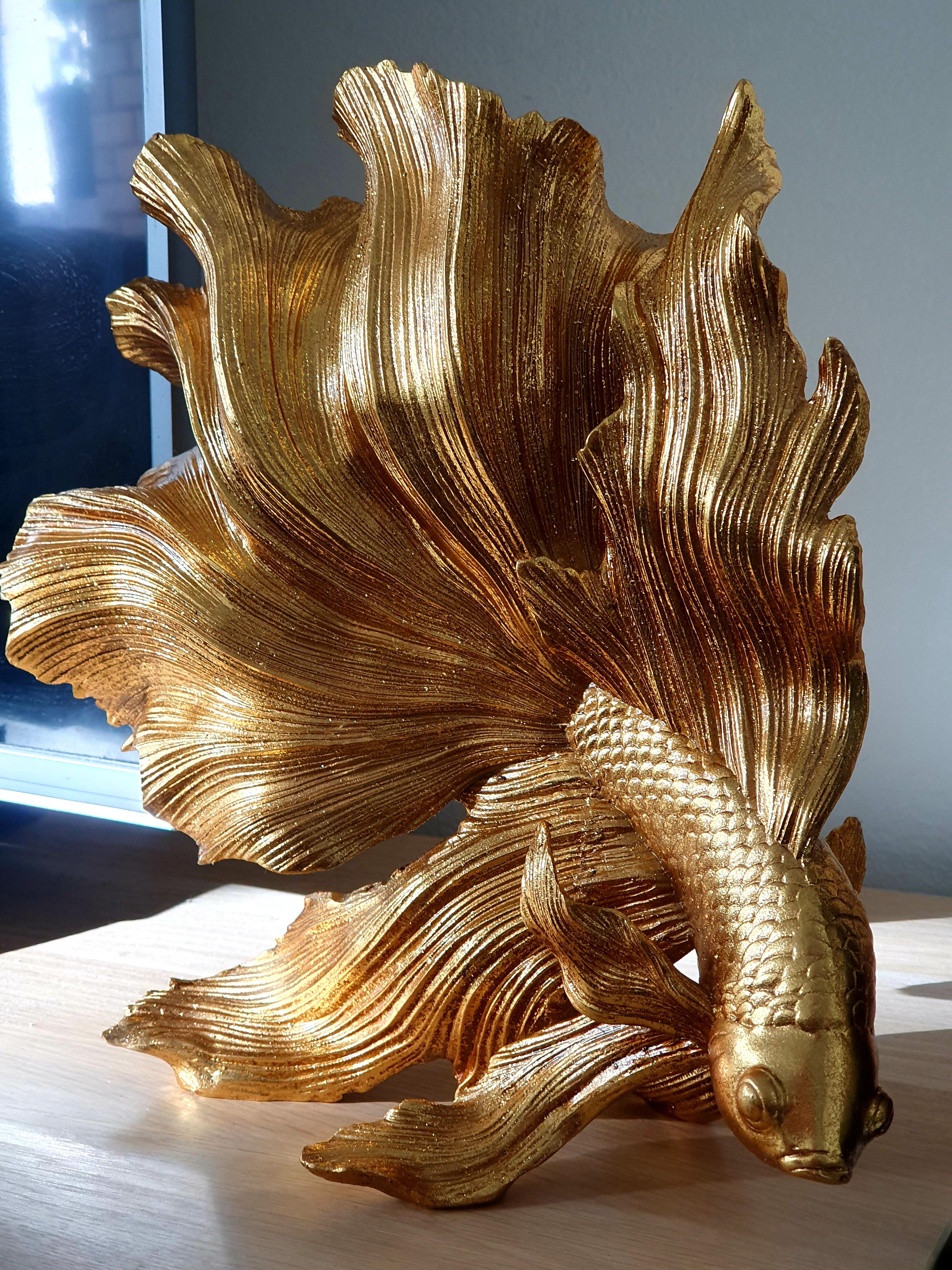 Picked up this beautiful betta ornament statue from a local homewares shop r/bettafish