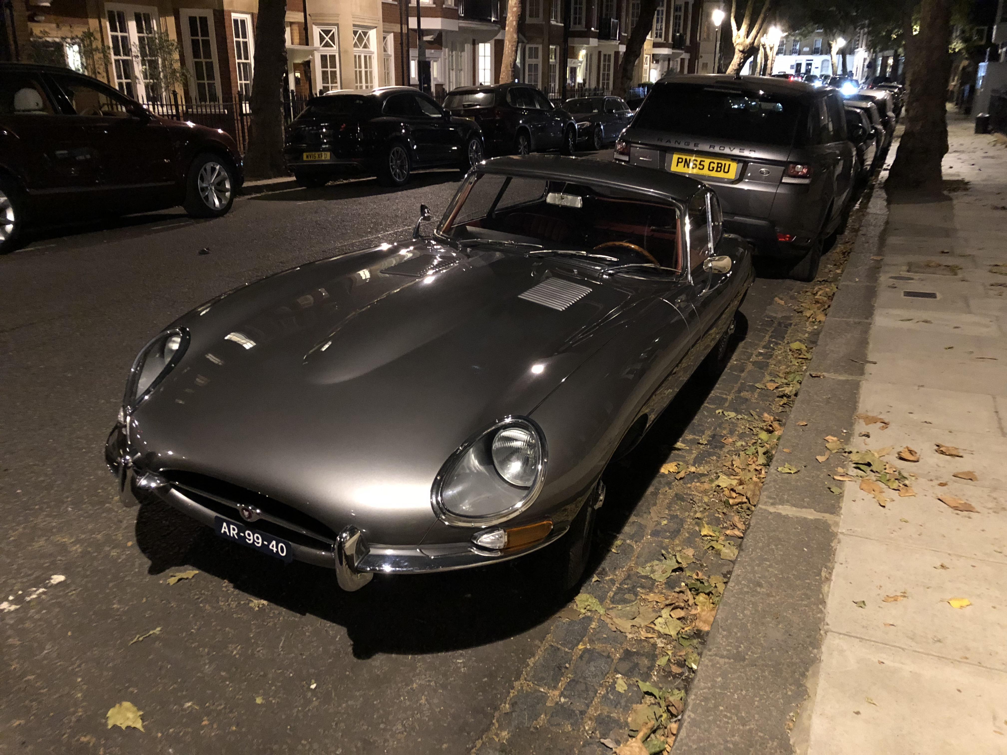 Polished Jaguar EType in South Kensington. r/classiccars