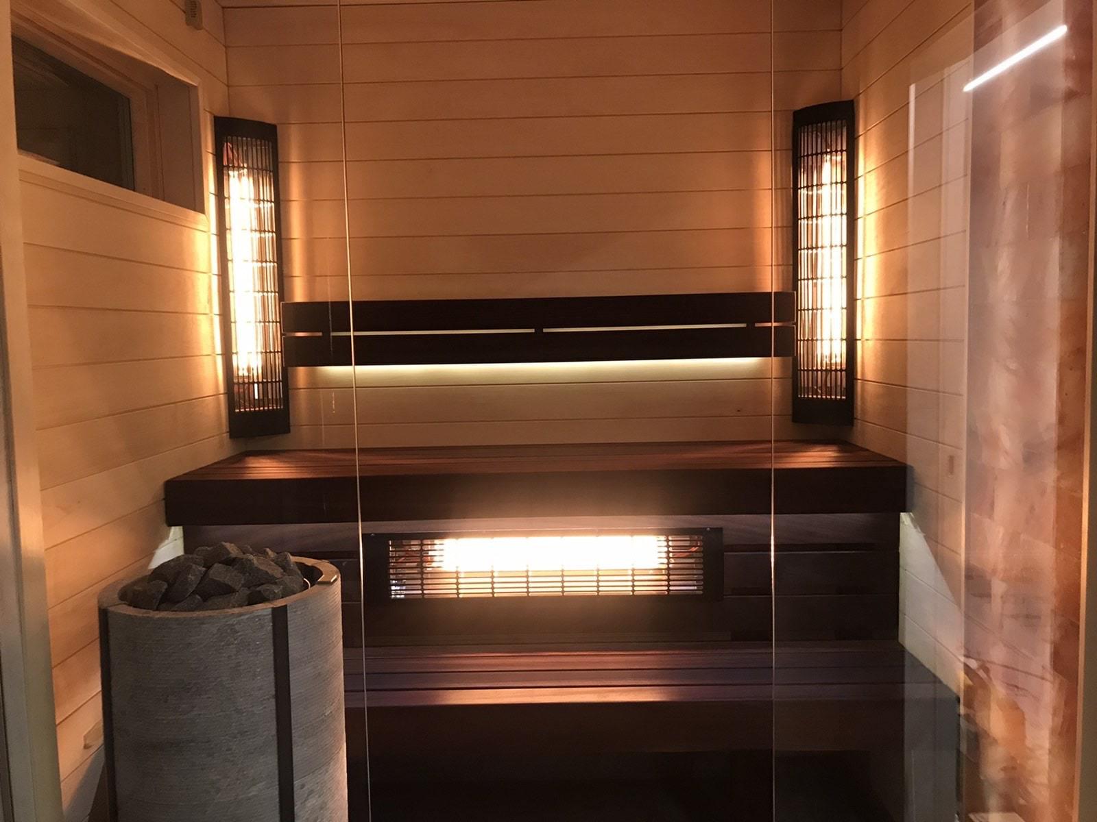 Infrared heating panel for small DIY closet sauna Sauna